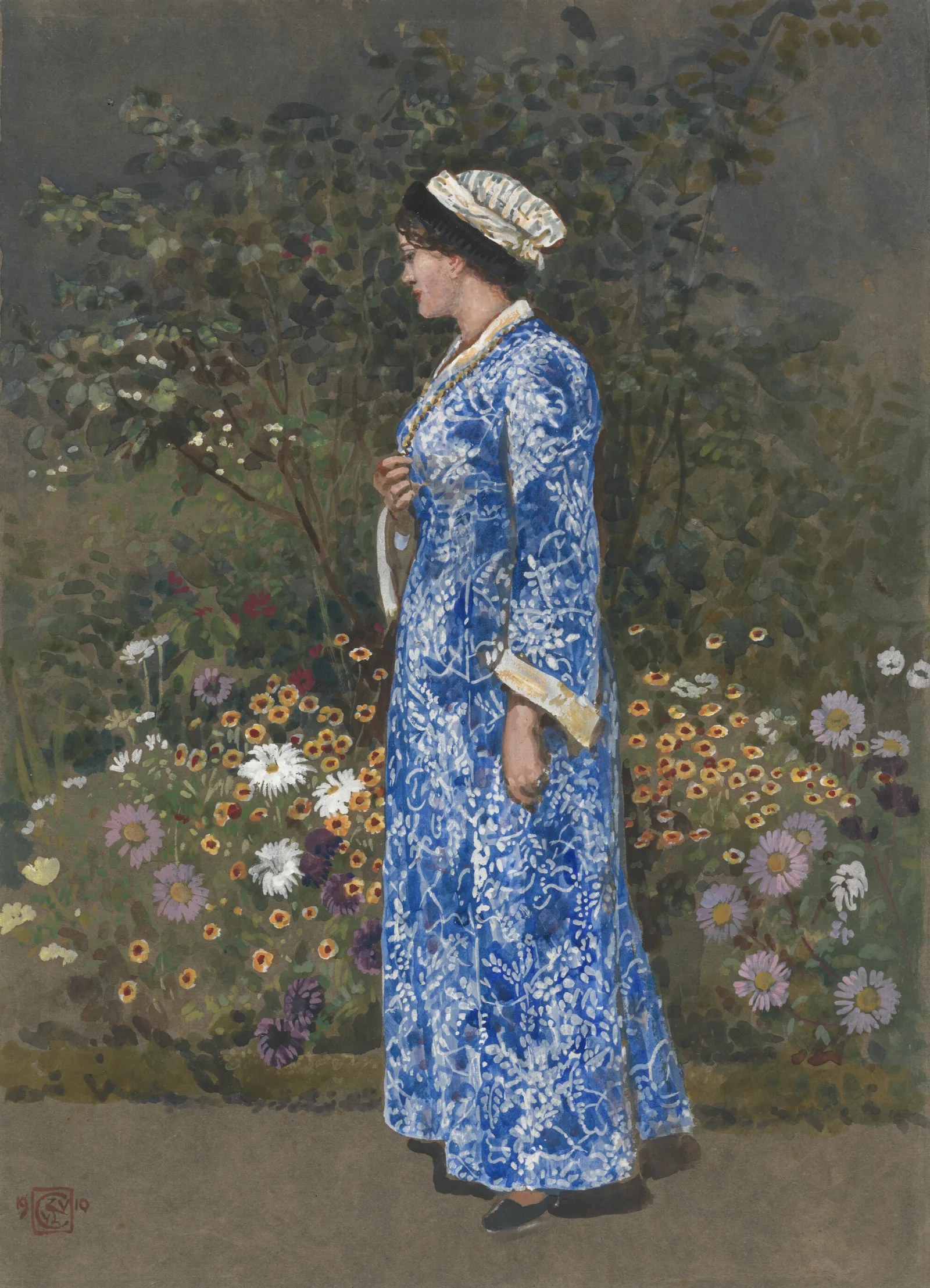 Woman In A Kimono Wall Art by Walter Crane - Canvas Print
