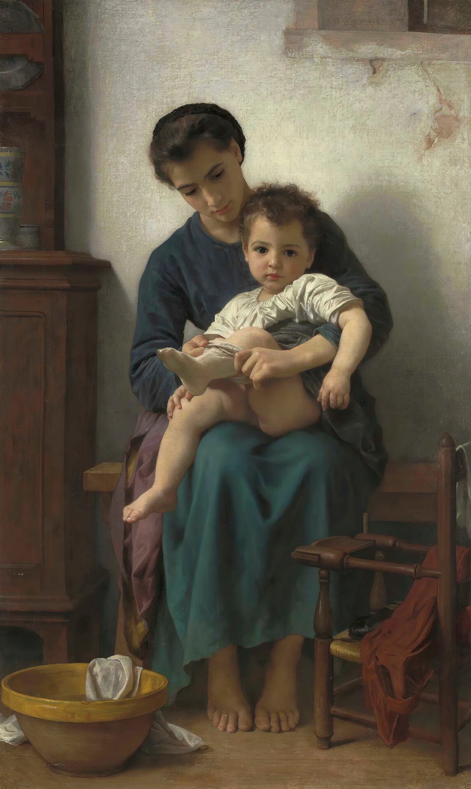La Grande Soeur Wall Art by William Bouguereau - Canvas Print