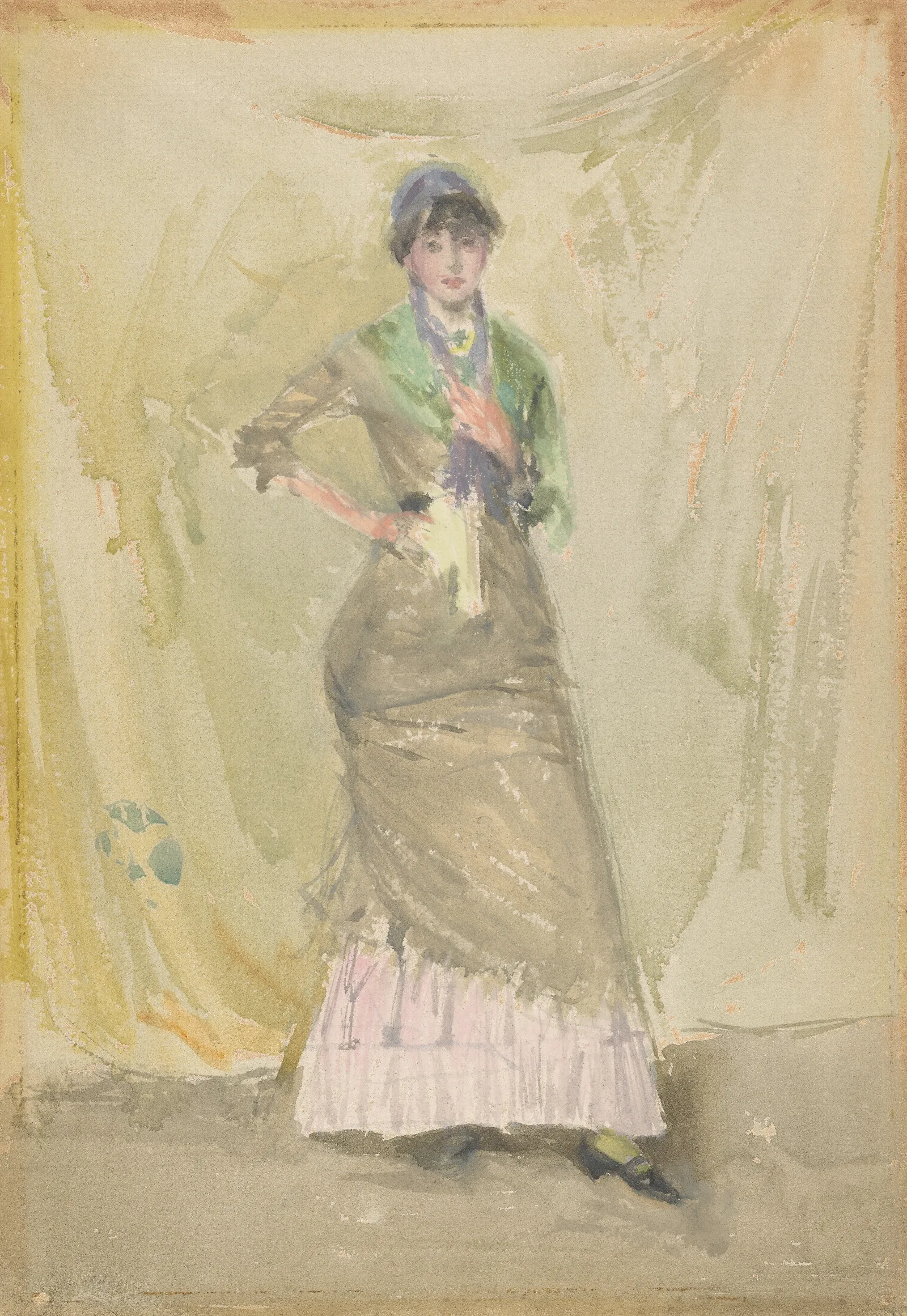A Note In Green Wall Art by James Abbott McNeill Whistler - Canvas Print