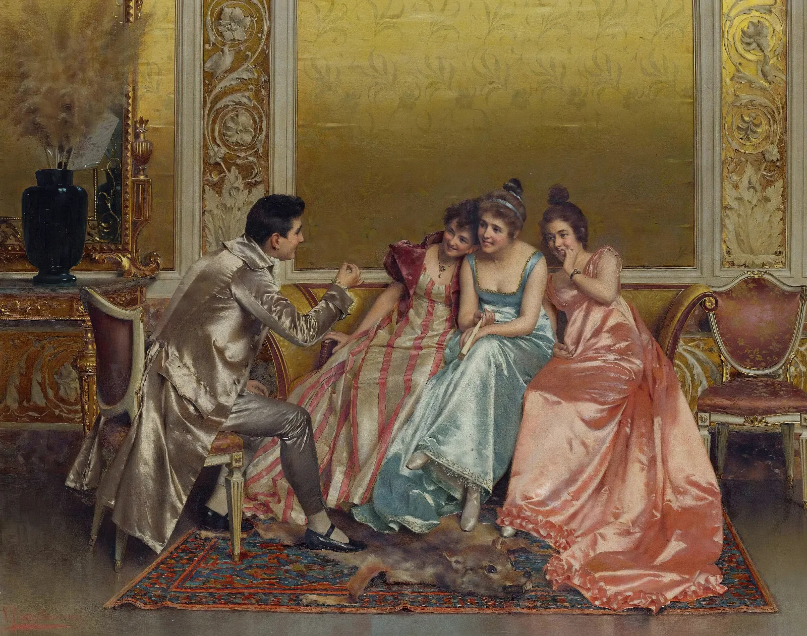 A Captive Audience Wall Art by Vittorio Reggianini - Canvas Print