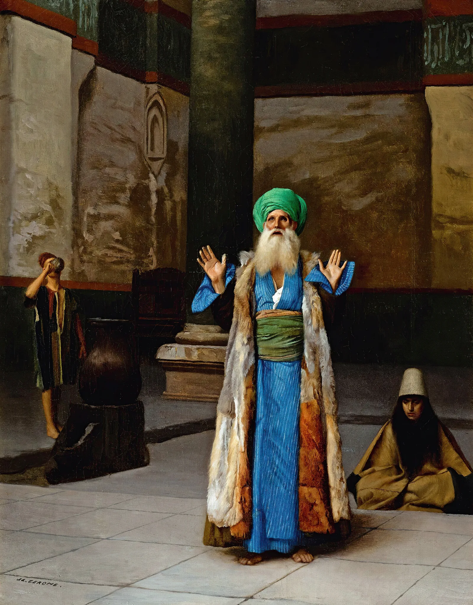A Sultan At Prayer Wall Art by Jean-Léon Gérôme - Canvas Print