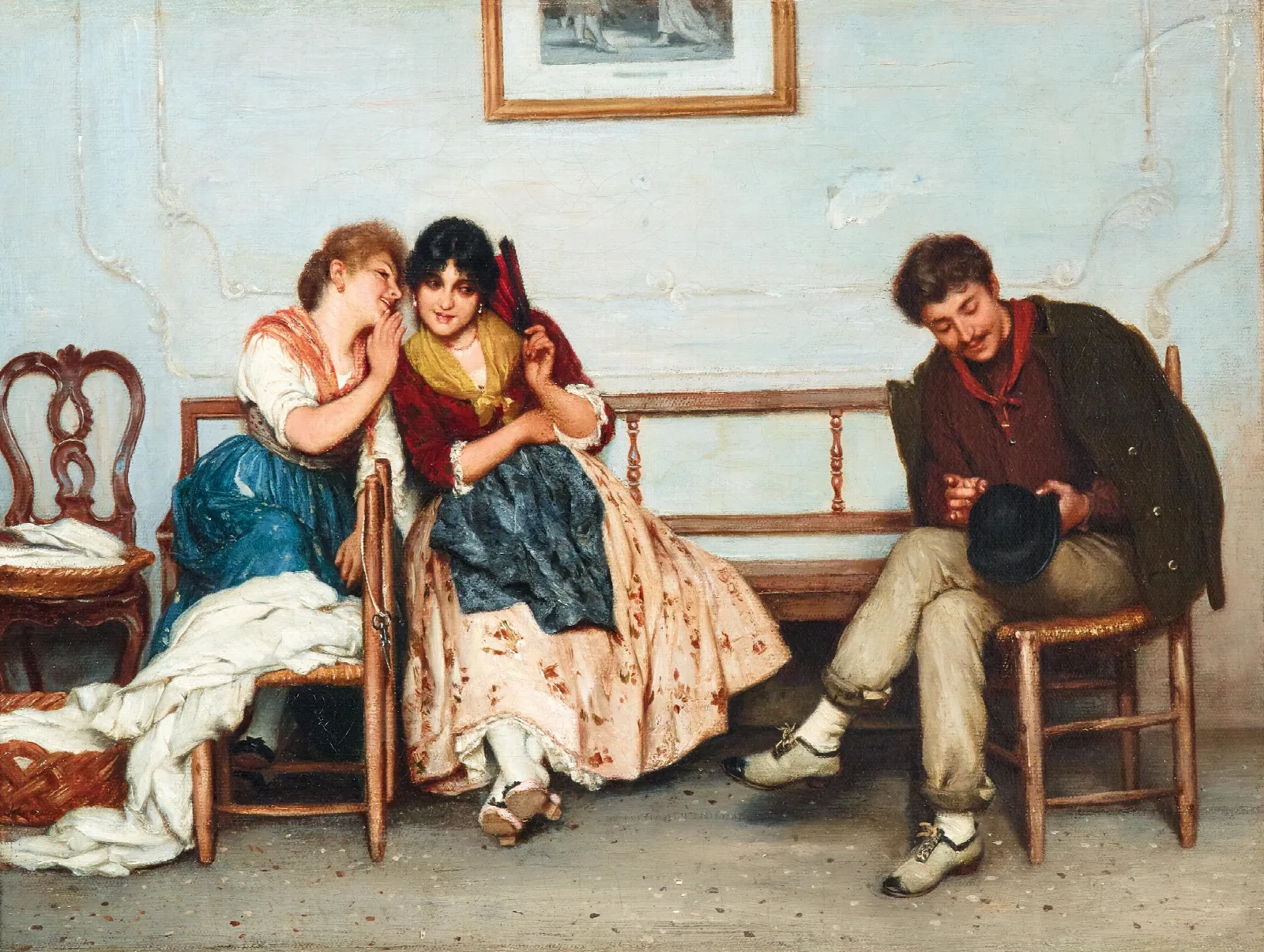 Secrets 2 Wall Art by Eugen von Blaas - Canvas Print