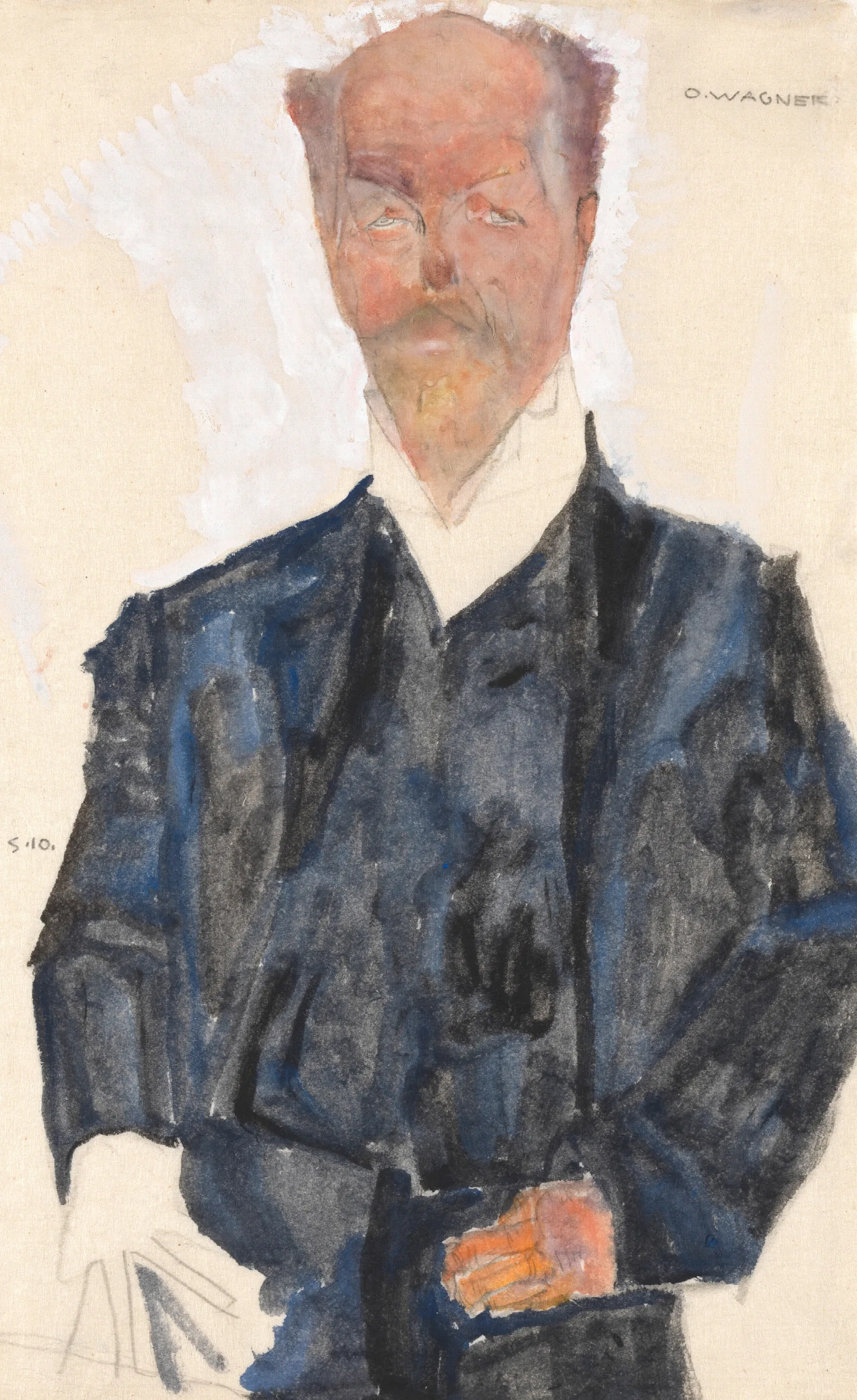 Portrat Otto Wagner Wall Art by Egon Schiele - Canvas Print