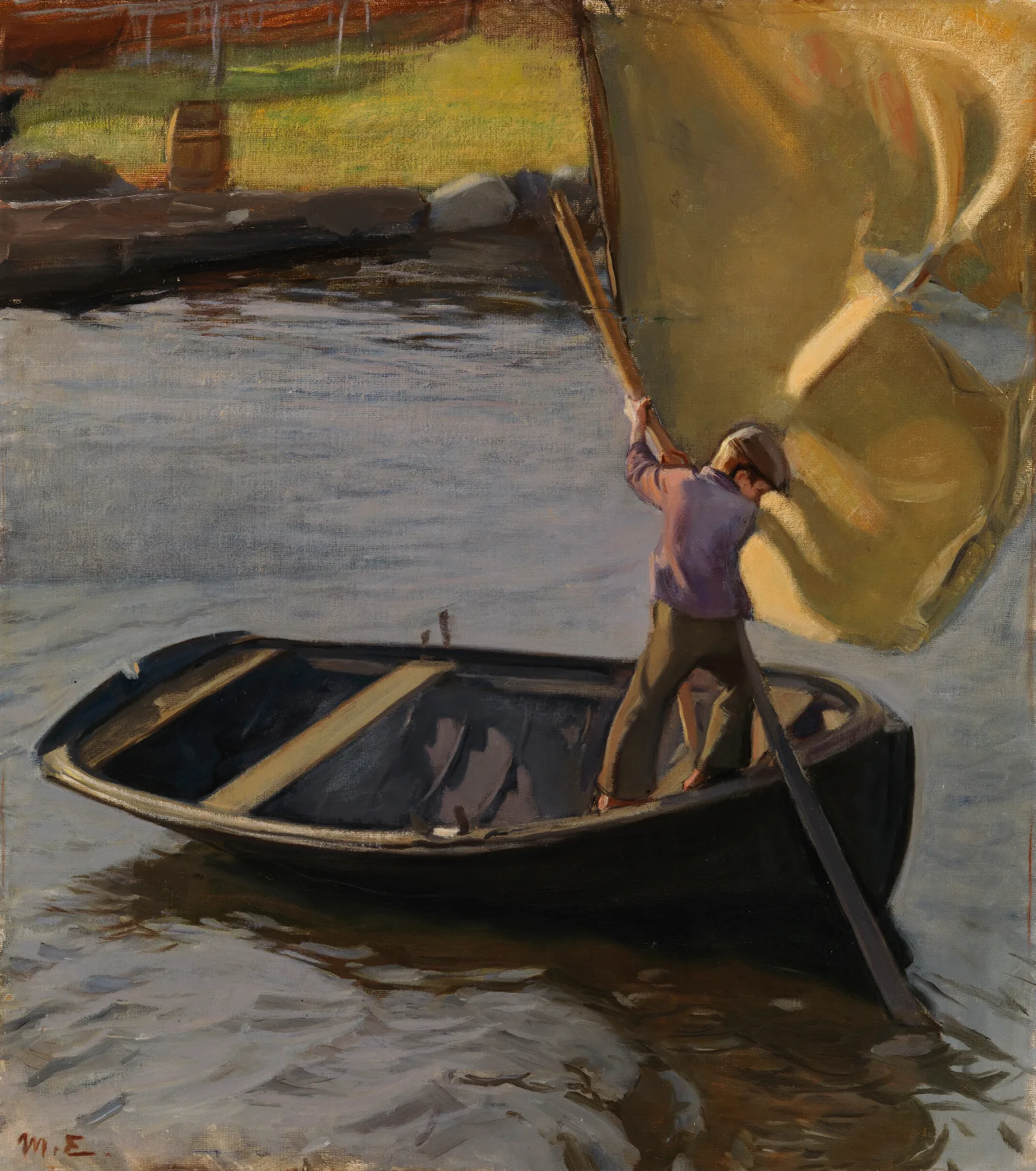 Boy And Sail Wall Art by Magnus Enckell - Canvas Print