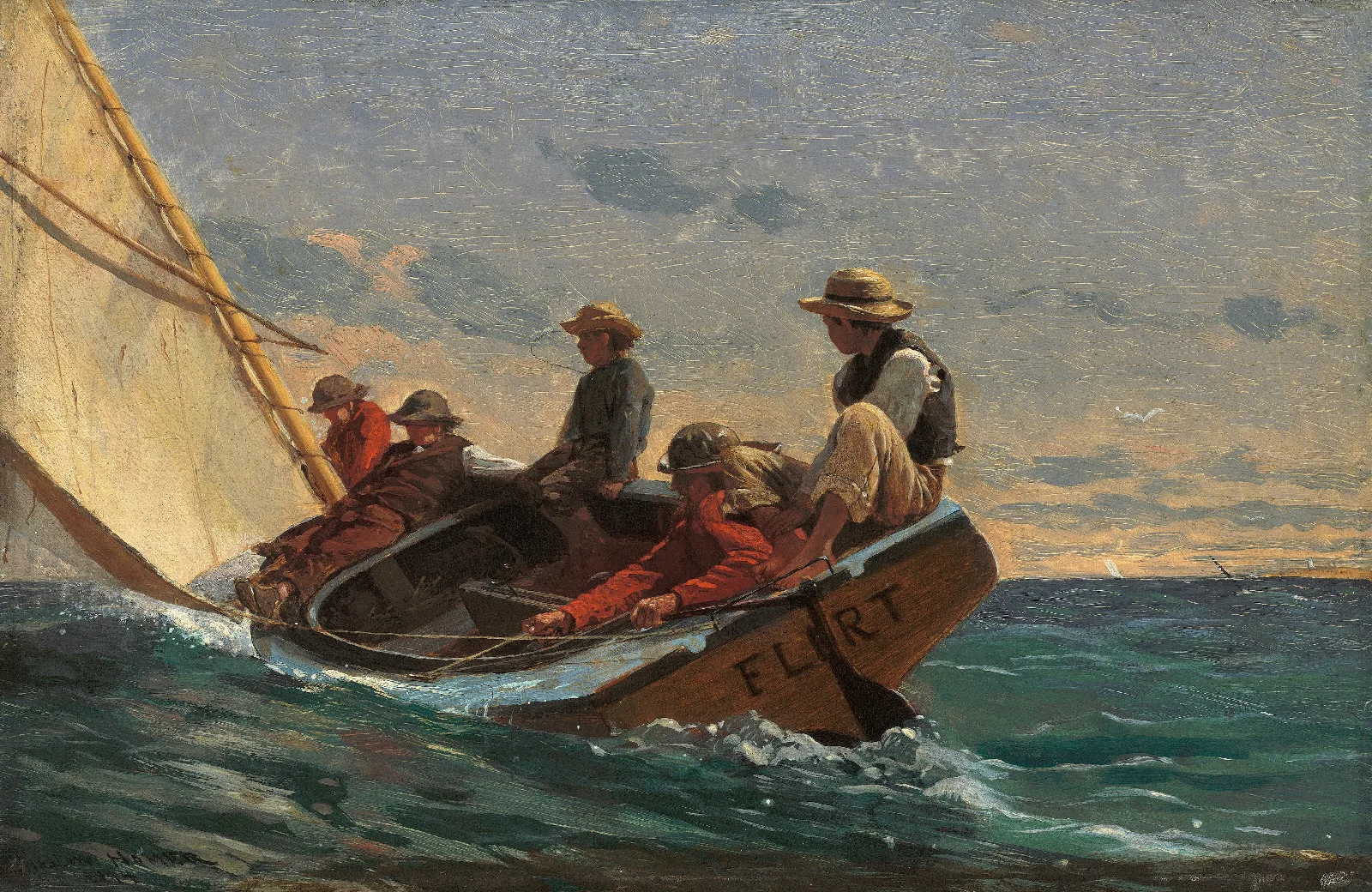 The Flirt Wall Art by Winslow Homer - Canvas Print