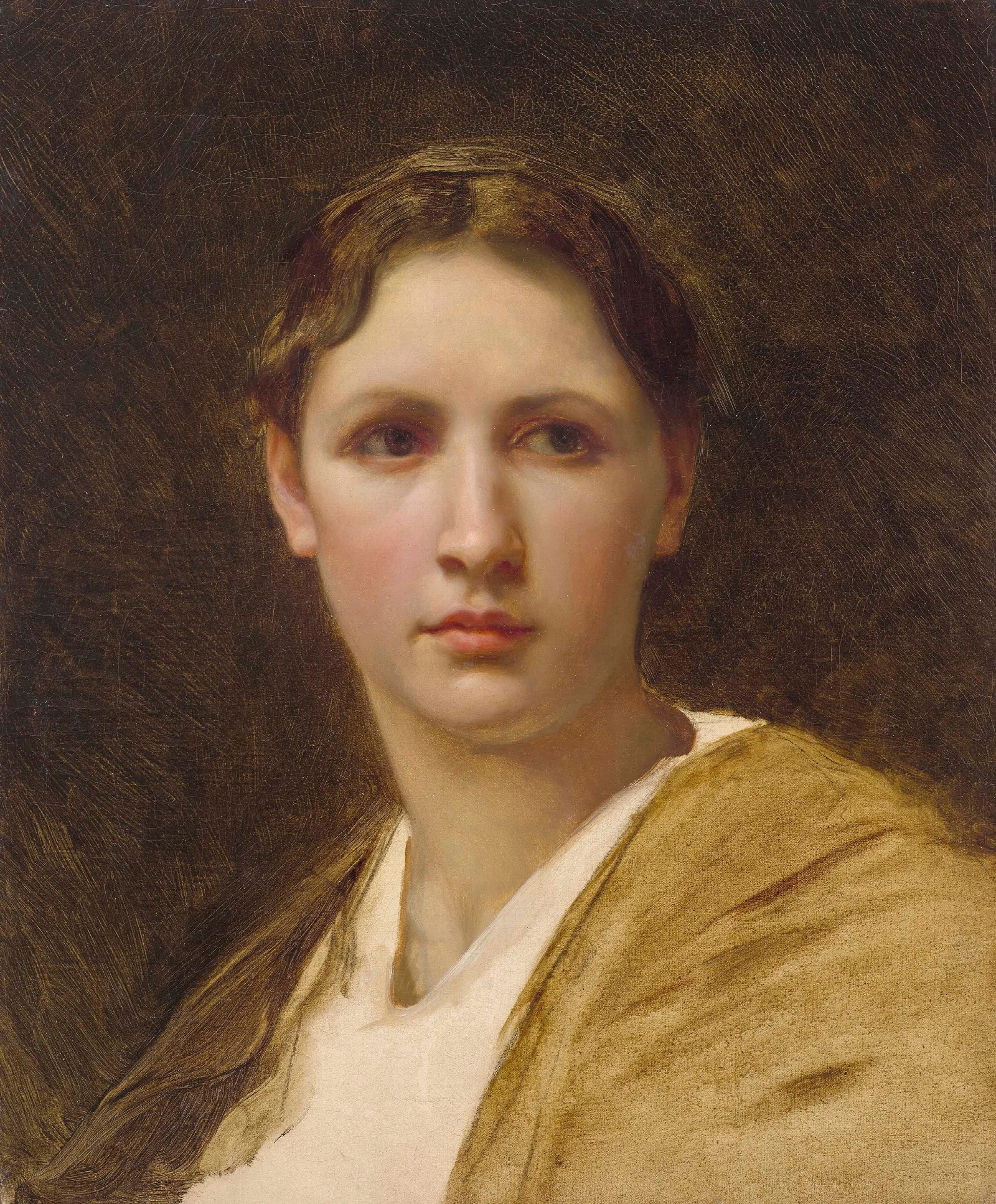 Etude De La Tete Wall Art by William Bouguereau - Canvas Print