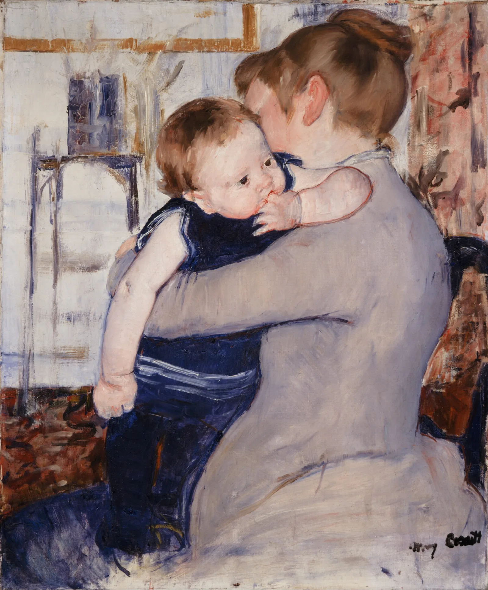 Mother And Child 37 Wall Art by Mary Cassatt - Canvas Print