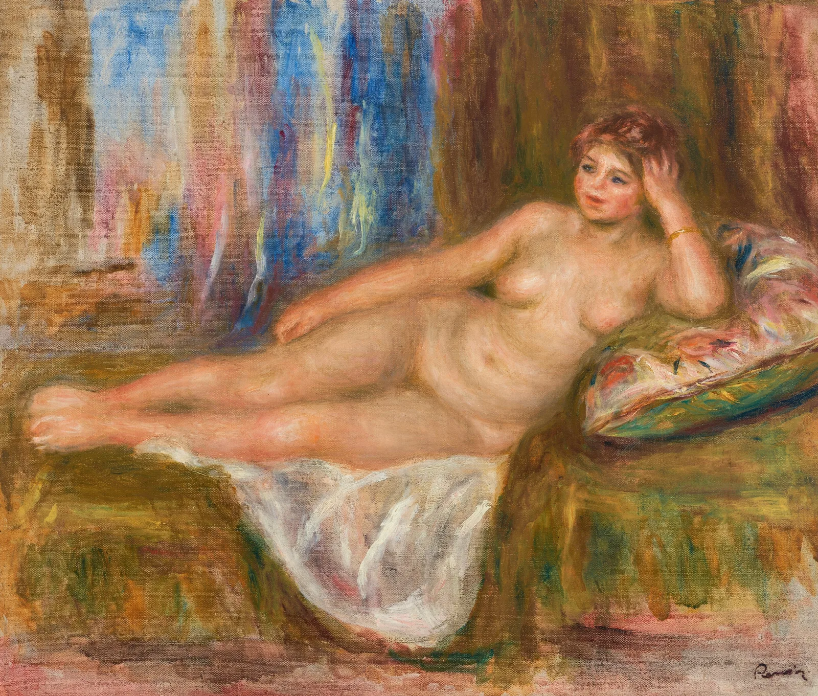Femme Nue Couchee 3 Wall Art by Pierre-Auguste Renoir - Canvas Print