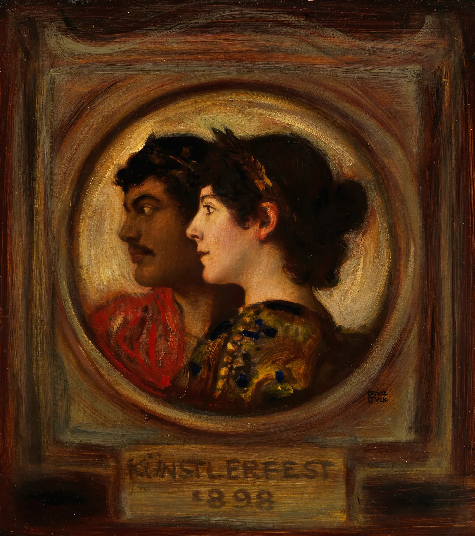 Franz Und Mary Stuck Kunstlerfest Wall Art by Franz von Stuck - Canvas Print