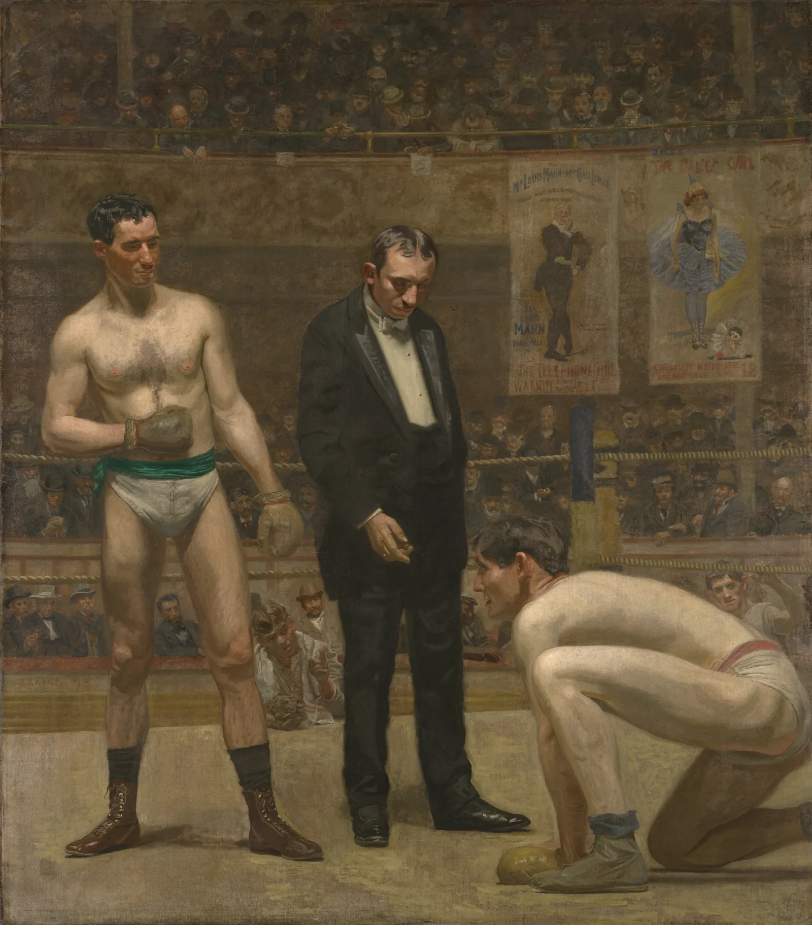 Taking The Count Wall Art by Thomas Eakins - Canvas Print