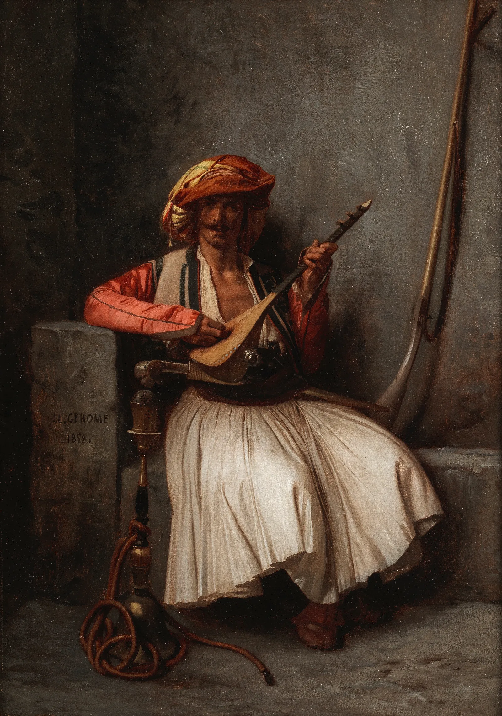 The Lute Player 17 Wall Art by Jean-Léon Gérôme - Canvas Print