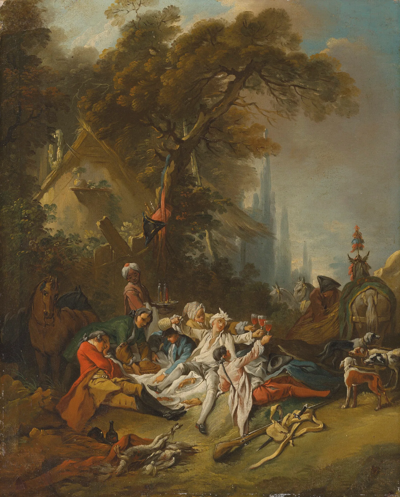 The Rest On The Hunt Wall Art by François Boucher - Canvas Print