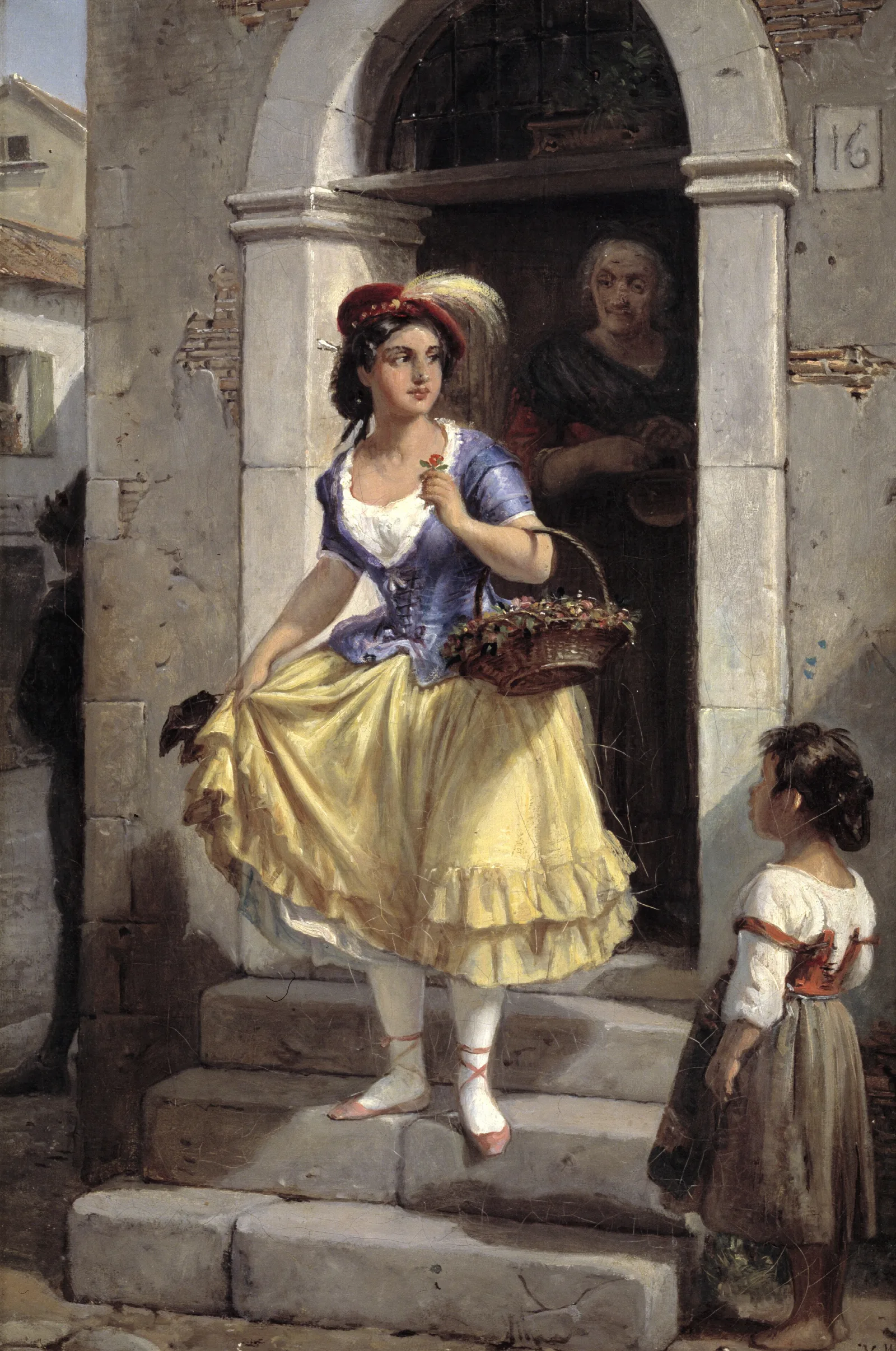 An Italian Woman In The Way To The Carnival Wall Art by Wilhelm Marstrand - Canvas Print