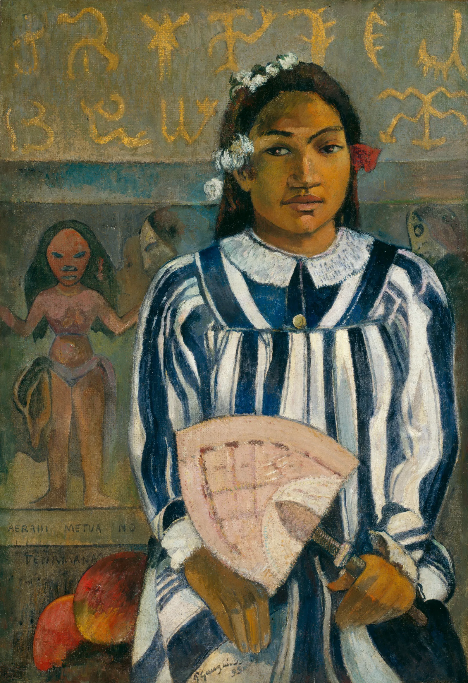 The Ancestors Of Tehamana Or Tehamana Has Many Parents Merahi Metua No Tehamana Wall Art by Paul Gauguin - Canvas Print