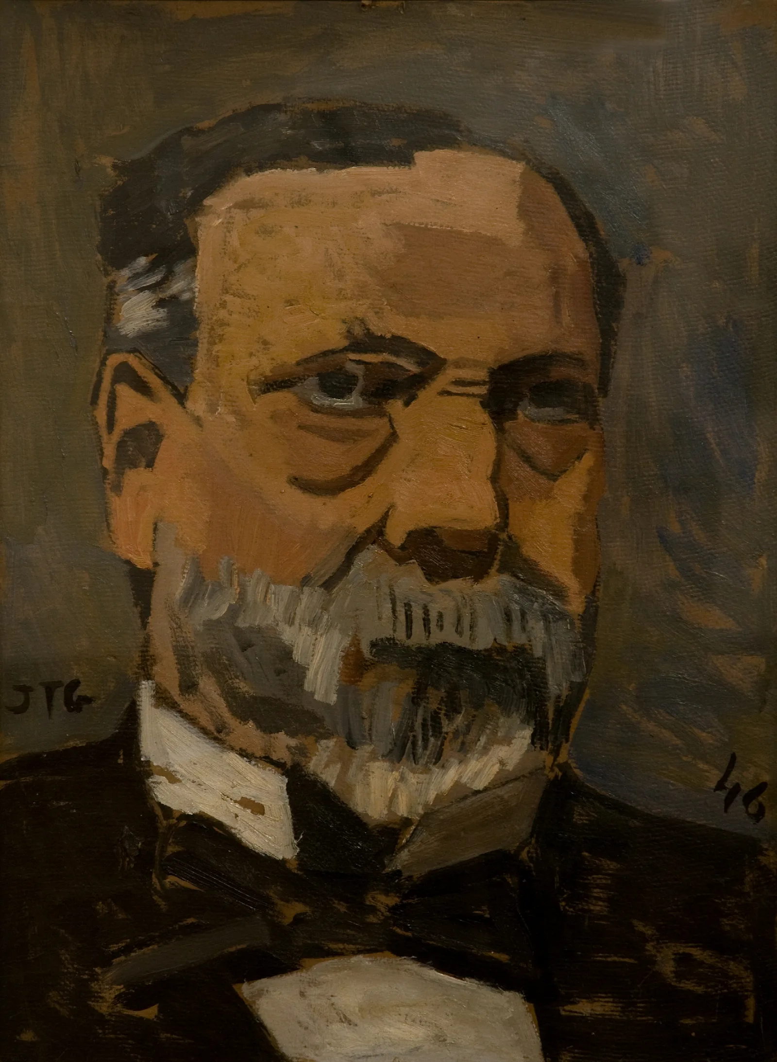 Retrato De Hombre Pasteur Wall Art by Joaquín Torres-García - Canvas Print