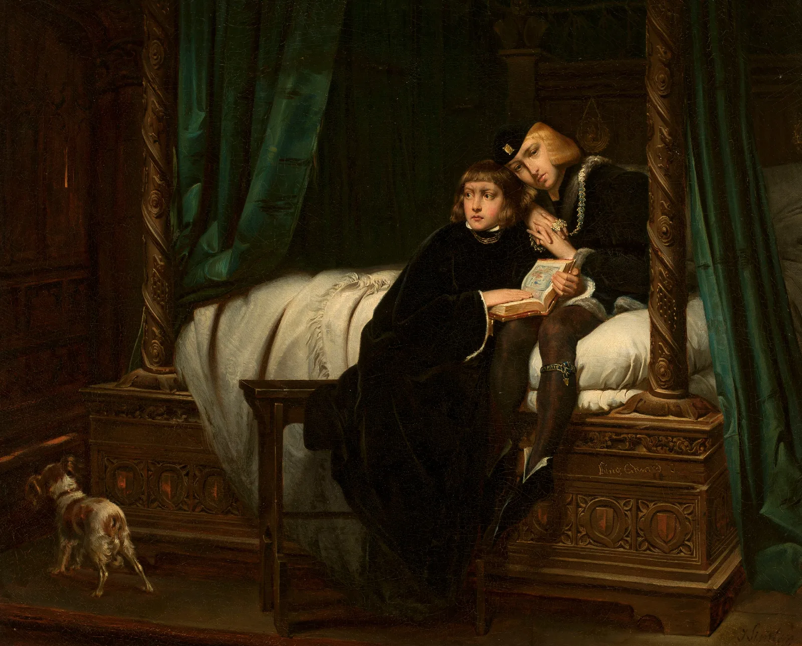 Children Of King Edward Copy After Paul Delaroche Wall Art by Józef Simmler - Canvas Print