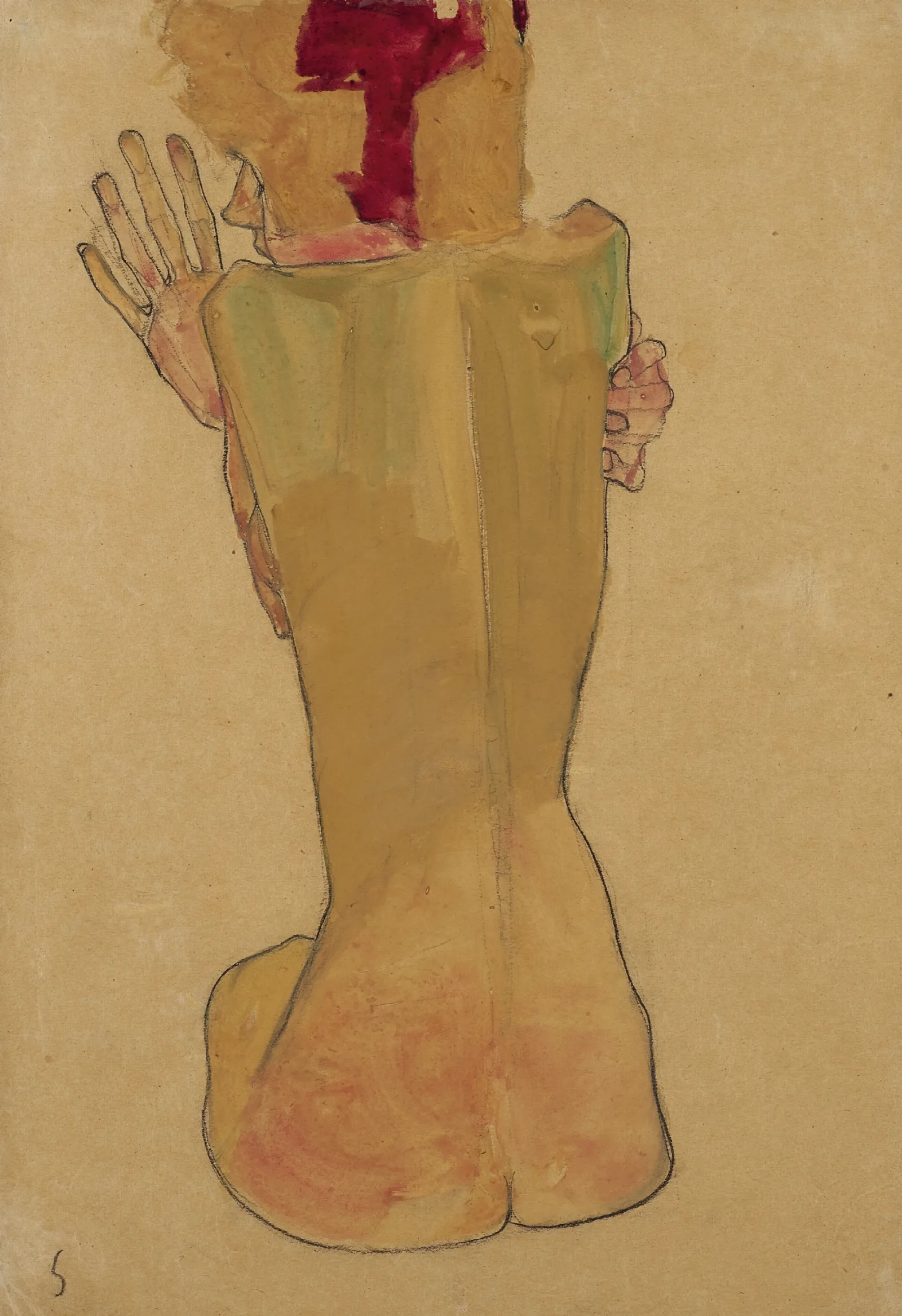 Study Of The Artists Sister Wall Art by Egon Schiele - Canvas Print