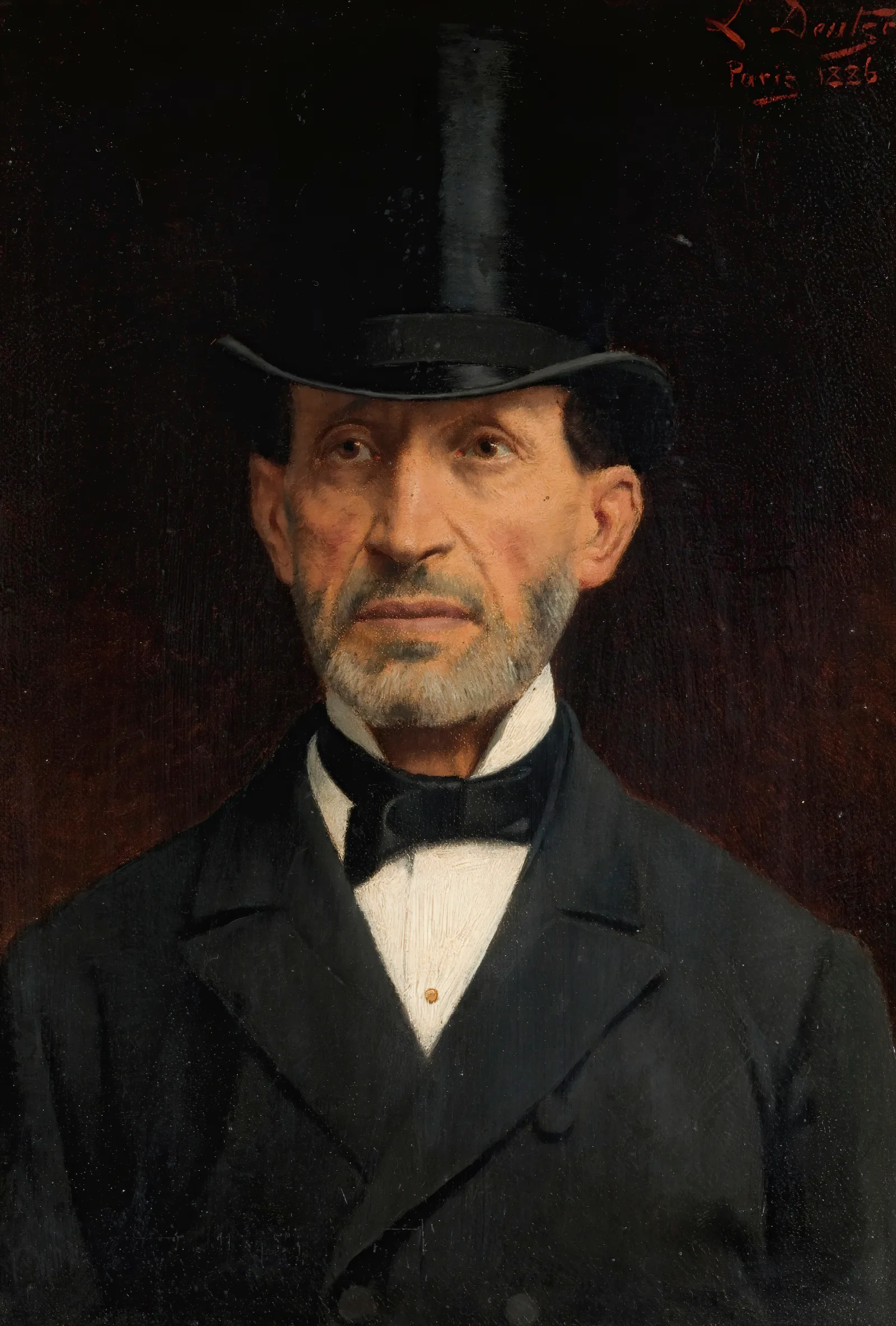 Portrait Of Ignaz Deutsch Wall Art by Ludwig Deutsch - Canvas Print
