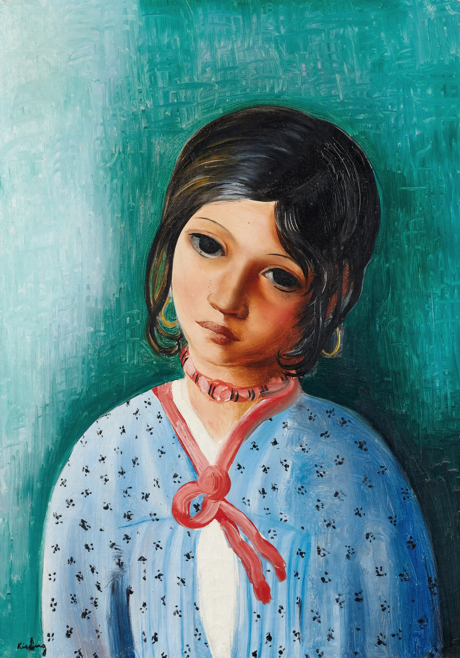 Portrait Dune Enfant Wall Art by Moïse Kisling - Canvas Print