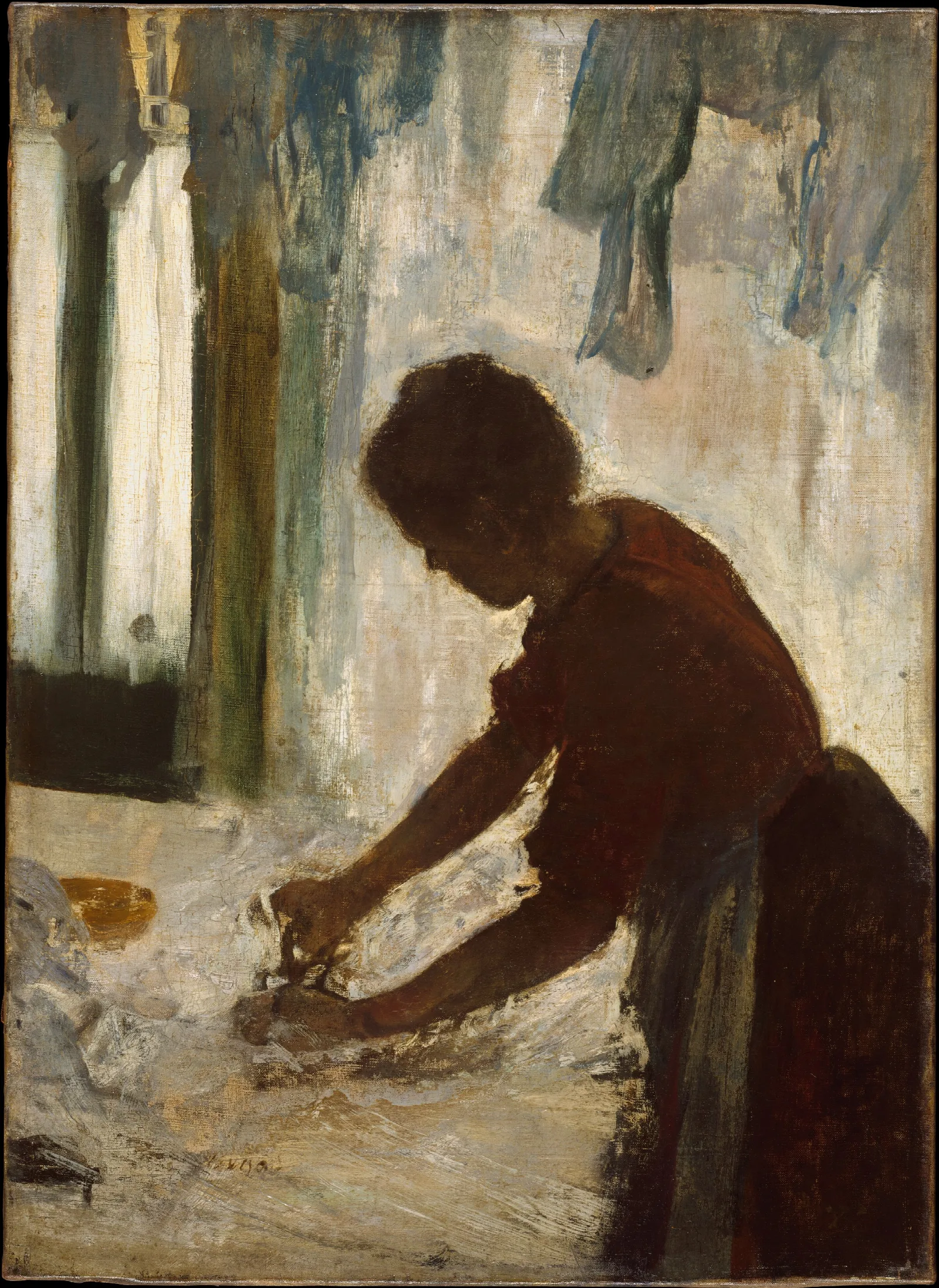 A Woman Ironing Wall Art by Edgar Degas - Canvas Print