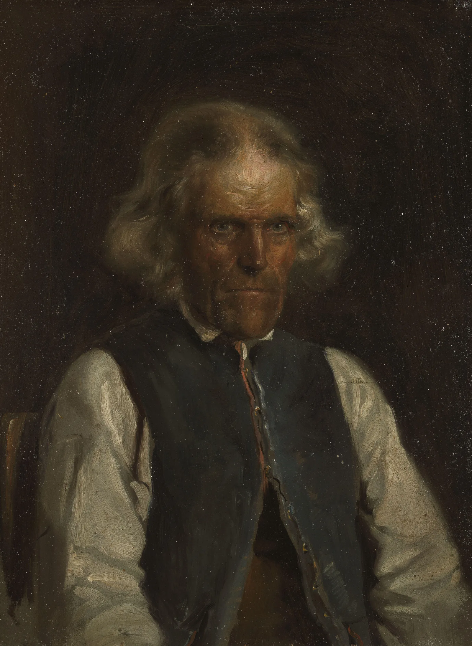 Portrait Of A Farmer From Voss Wall Art by Adolph Tidemand - Canvas Print