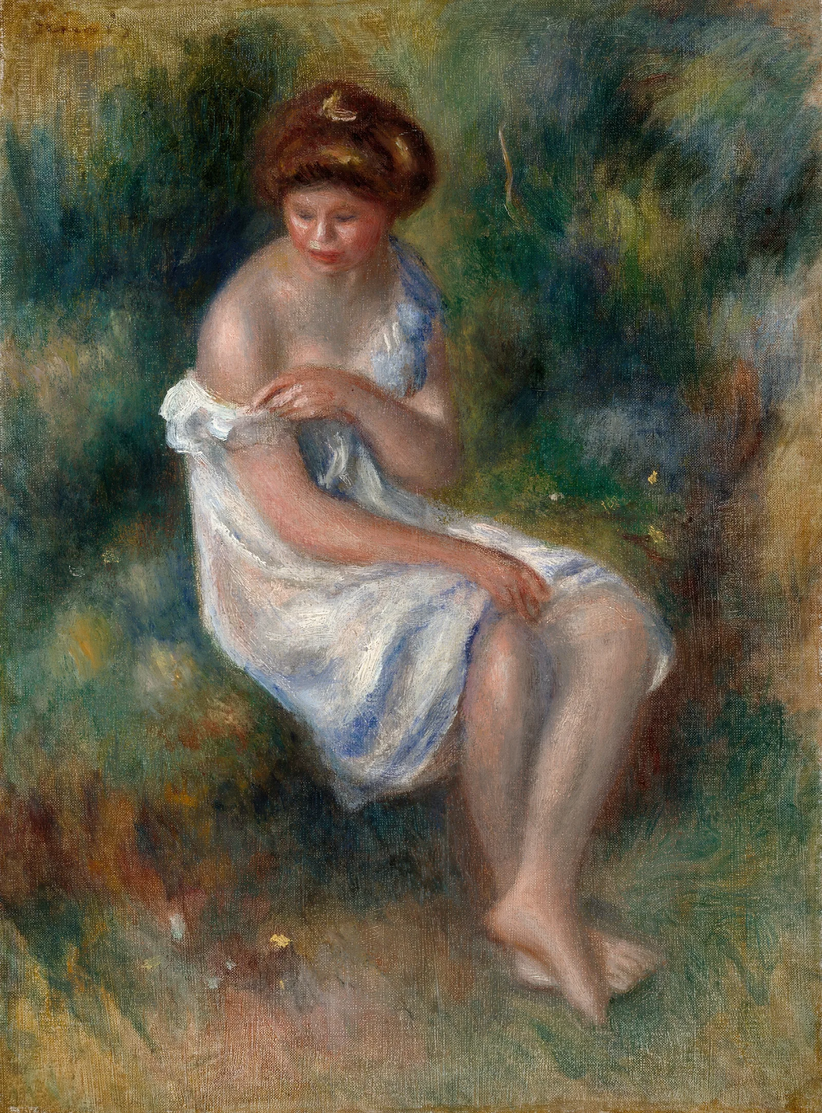 The Bather 5 Wall Art by Pierre-Auguste Renoir - Canvas Print