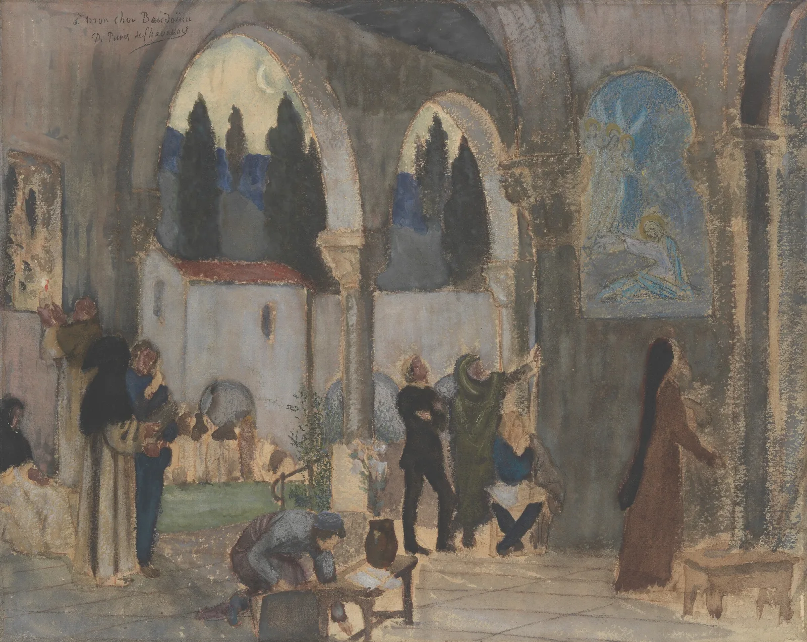 Christian Inspiration Wall Art by Pierre Puvis de Chavannes - Canvas Print