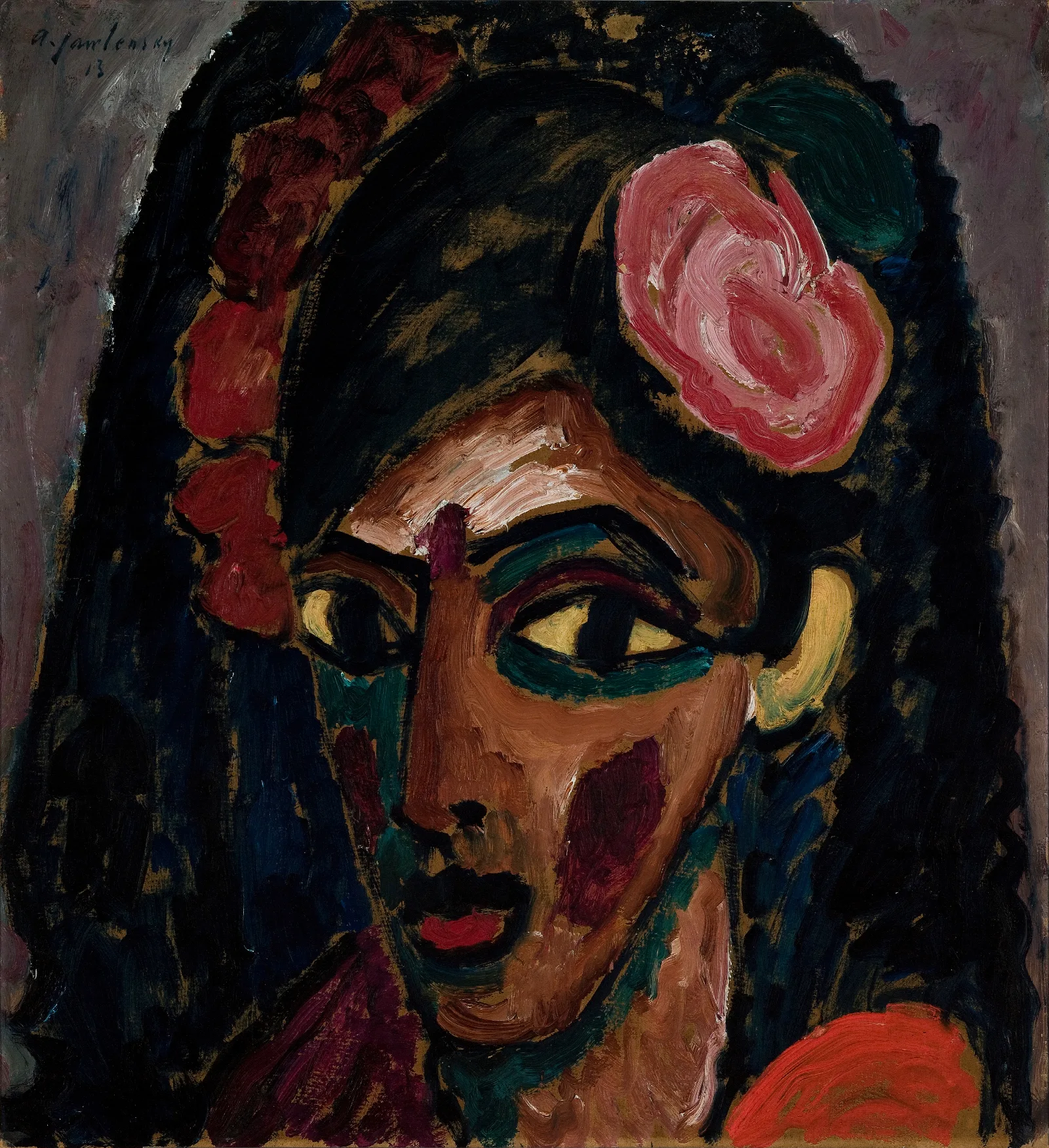 Egyptian Girl Wall Art by Alexej von Jawlensky - Canvas Print