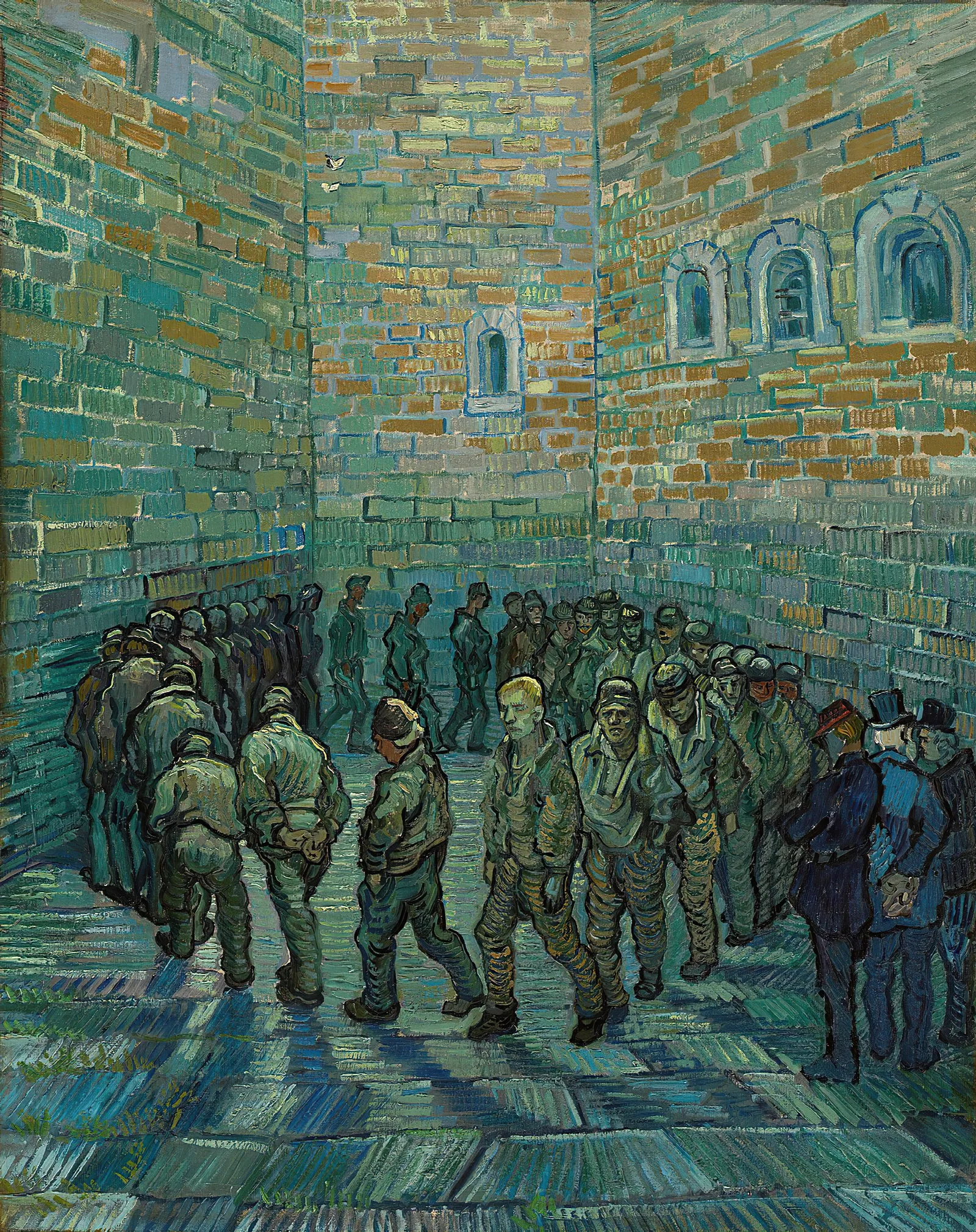 The Prison Courtyard Wall Art by Vincent van Gogh - Canvas Print