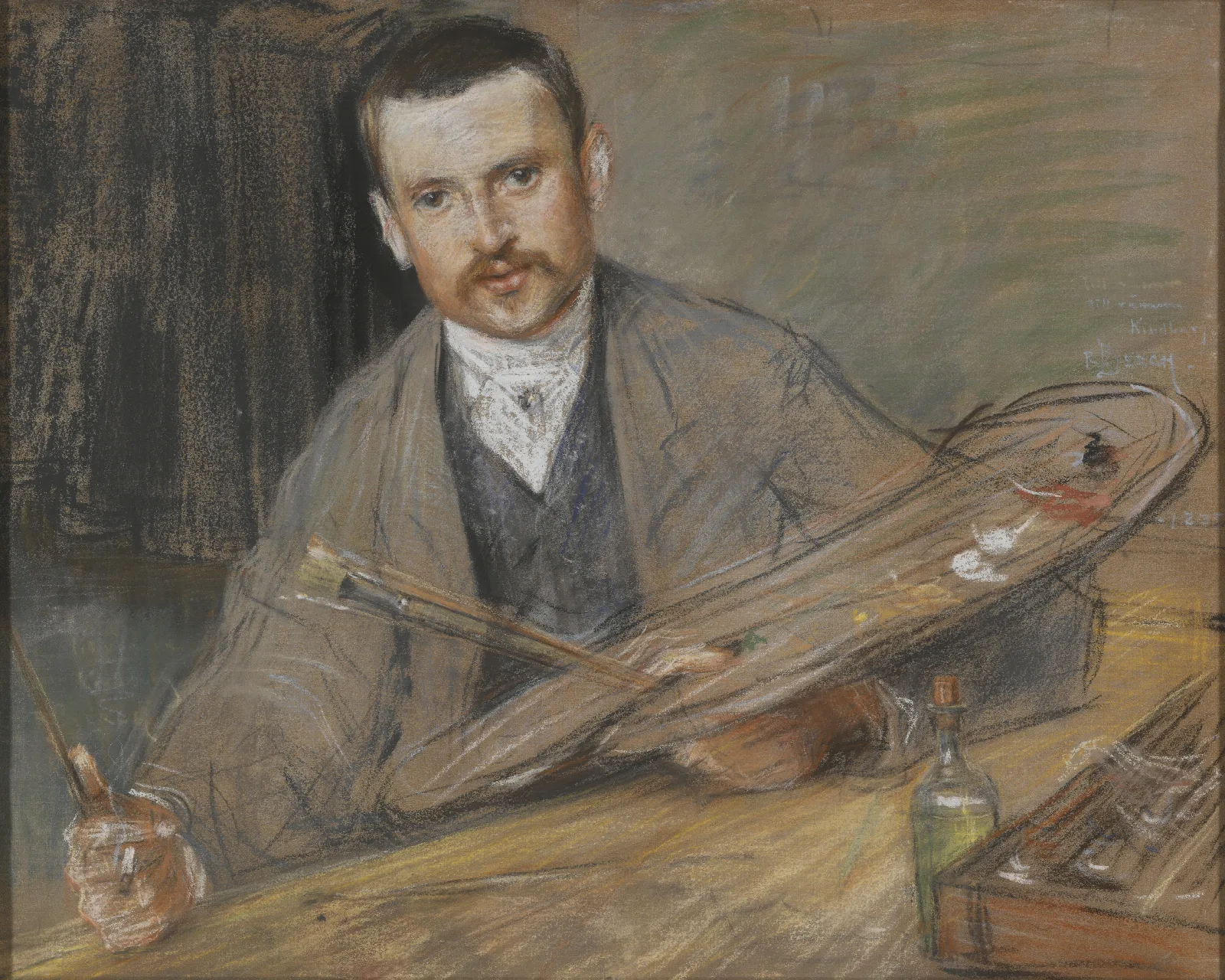 Johan Kindborg 1861 1907 Artist Married To Wood Engraver Emy Edman Wall Art by Richard Bergh - Canvas Print