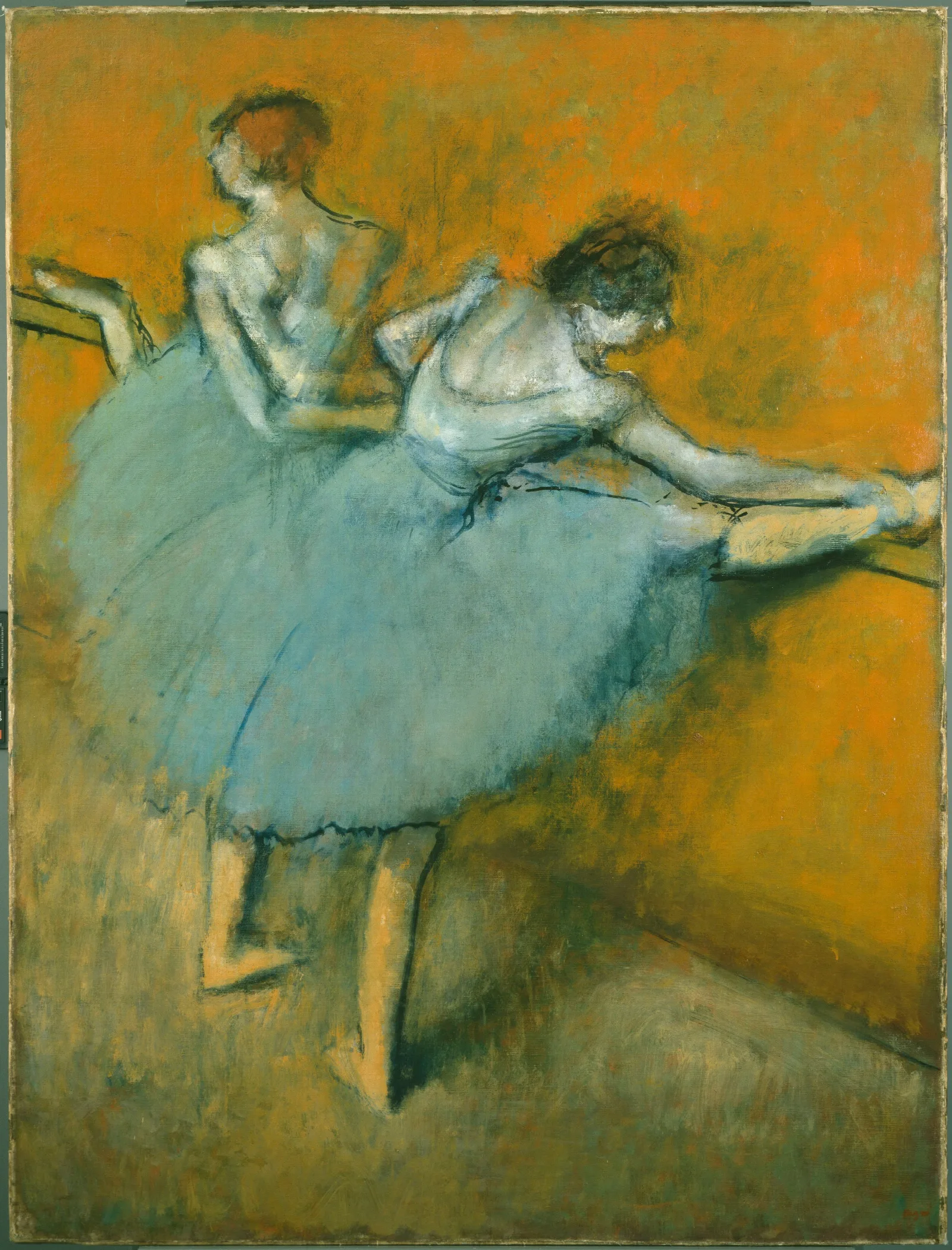 Dancers At The Barre Wall Art by Edgar Degas - Canvas Print
