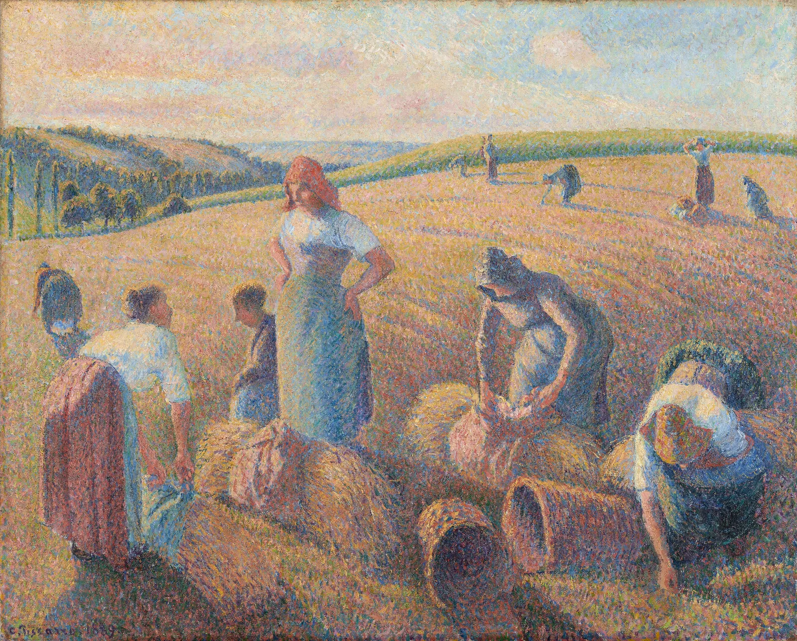 The Gleaners Wall Art by Camille Pissarro - Canvas Print