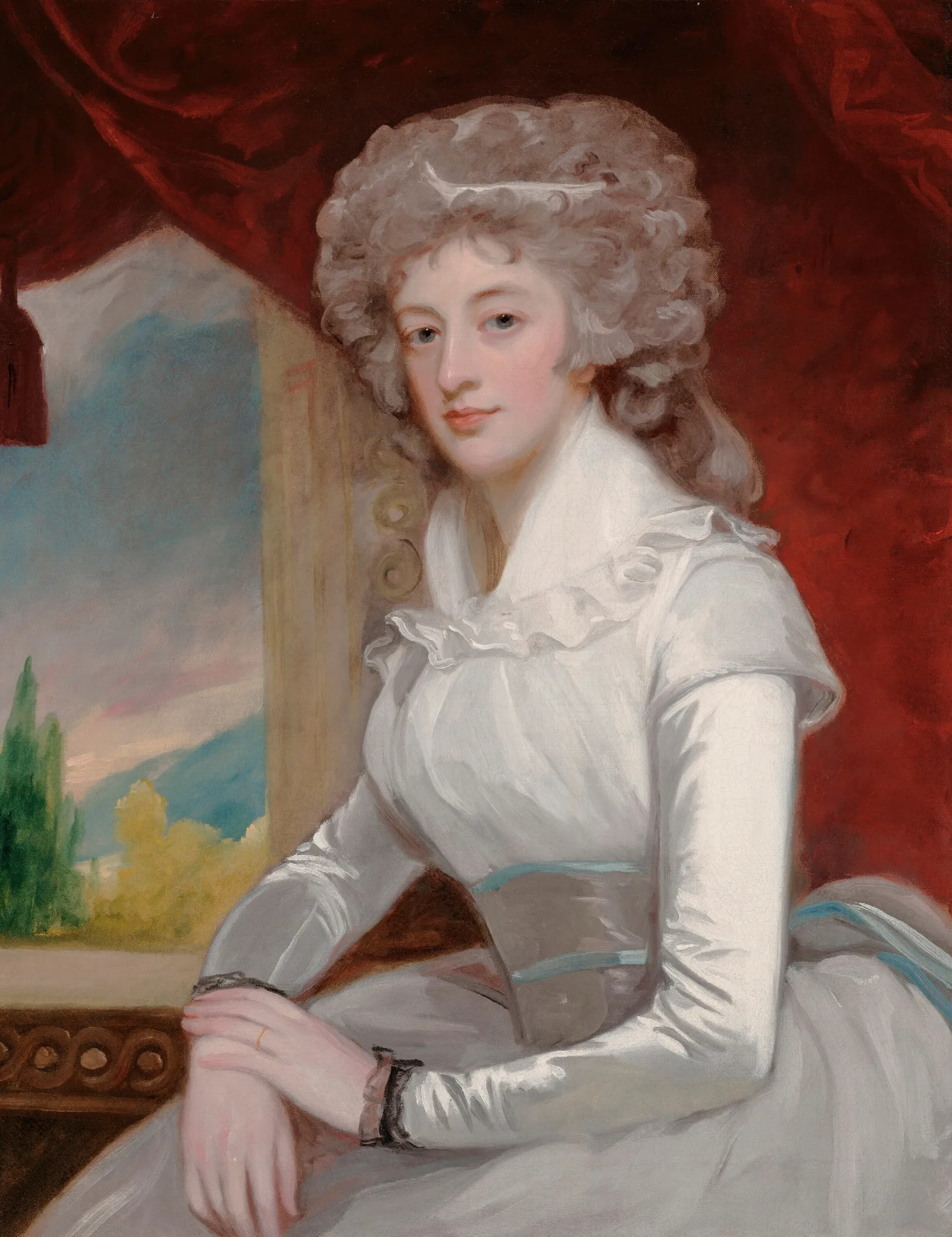 Portrait Of Mrs William Maguire Wall Art by George Romney - Canvas Print