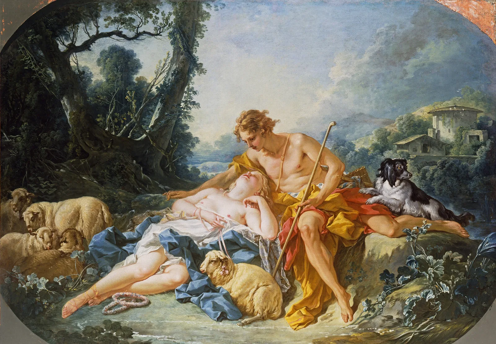 Daphnis And Chloe 3 Wall Art by François Boucher - Canvas Print