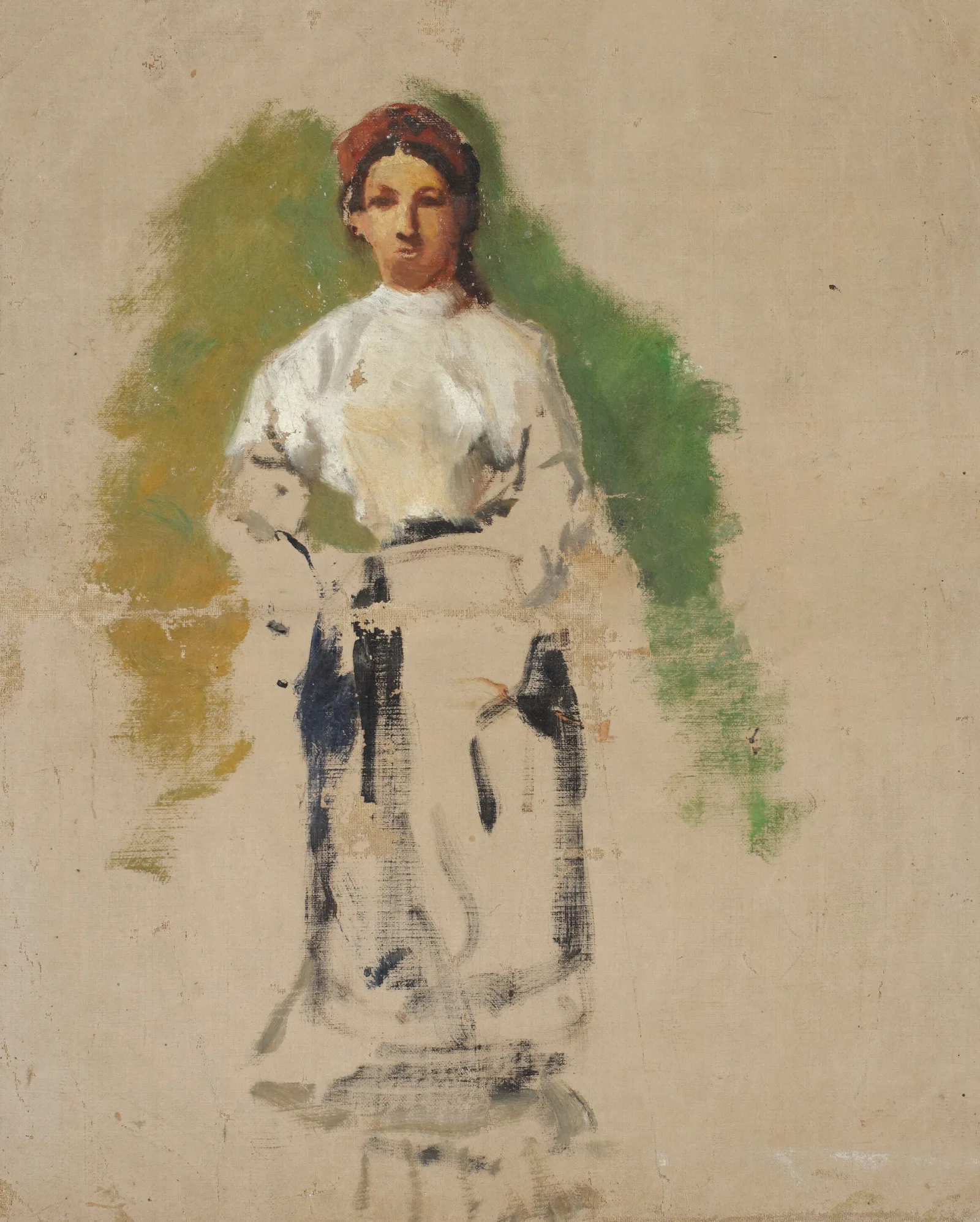 Sketch Of A Woman 6 Wall Art by Jacek Malczewski - Canvas Print