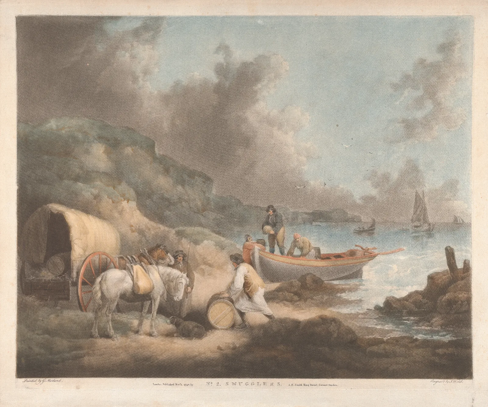 Smugglers Wall Art by George Morland - Canvas Print
