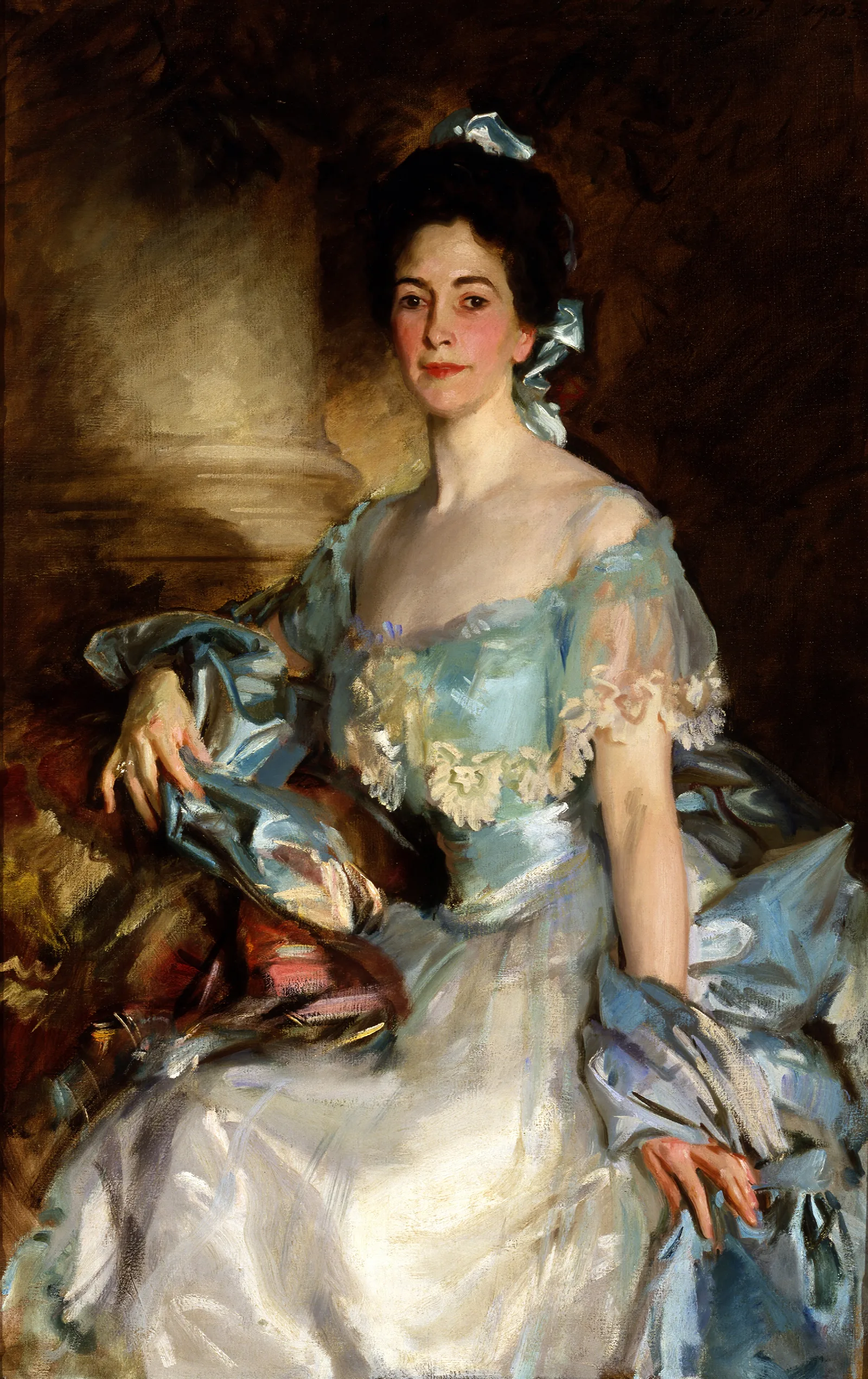 Portrait Of Mrs A Lawrence Rotch Wall Art by John Singer Sargent - Canvas Print