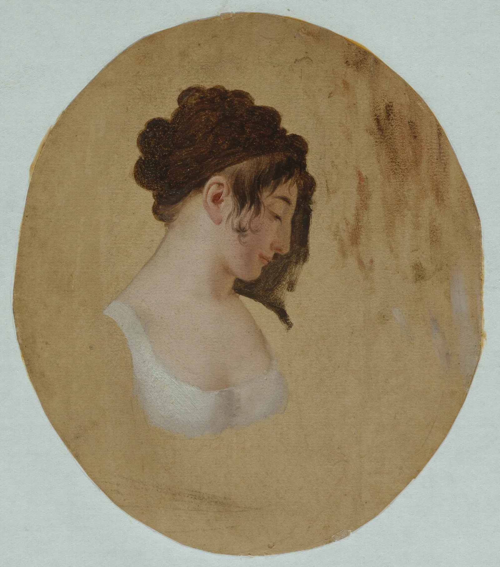 Profile Of A Young Womans Head Wall Art by Louis-Léopold Boilly - Canvas Print