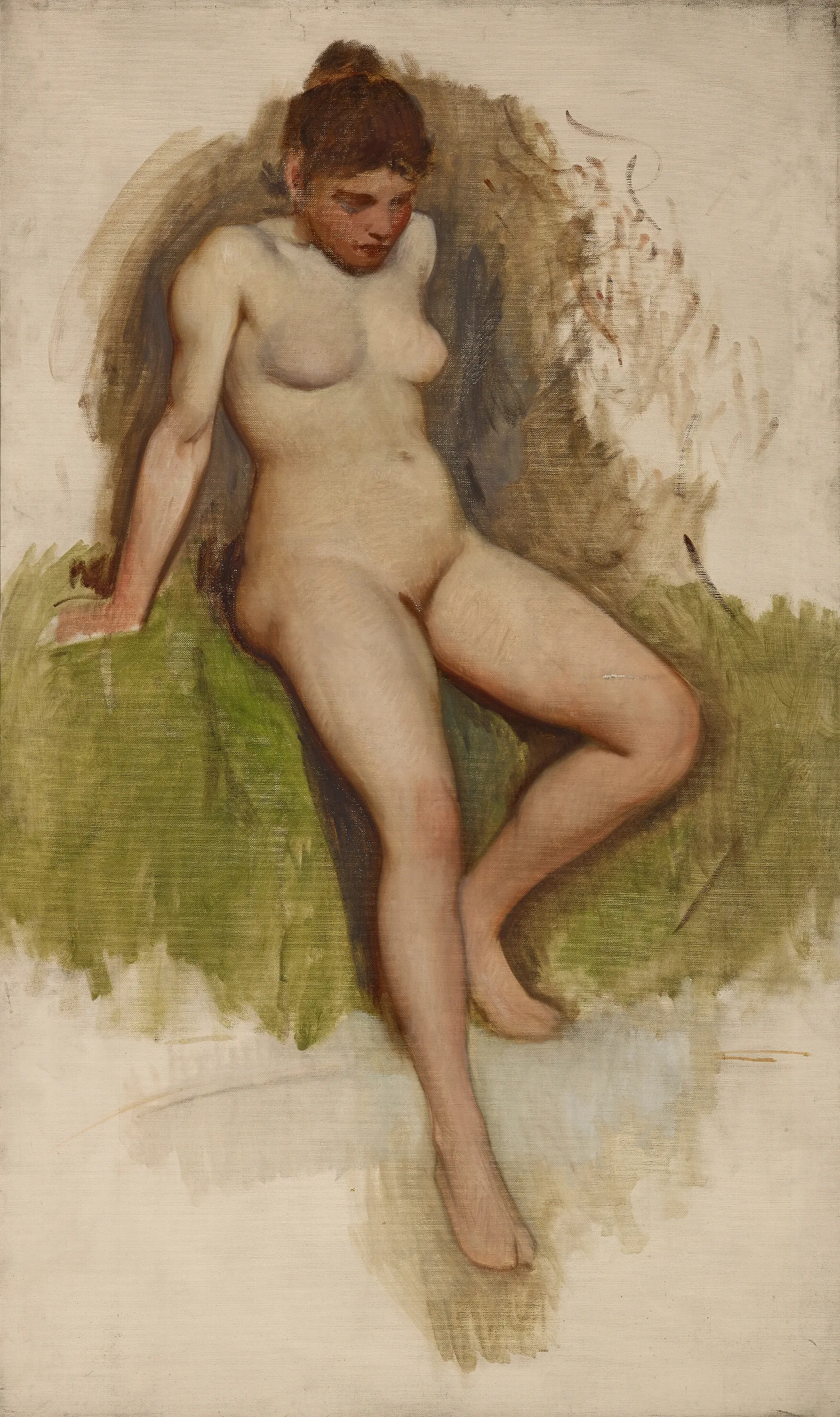 Nude 68 Wall Art by Frank Duveneck - Canvas Print