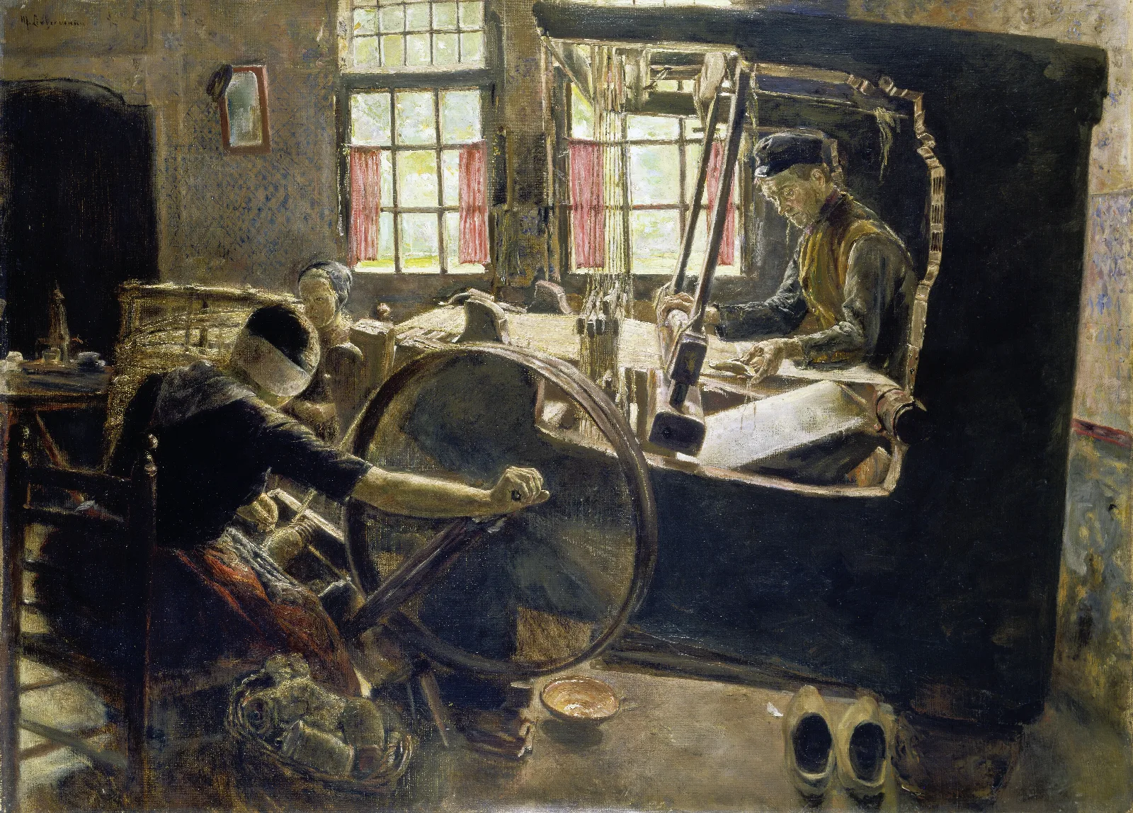 The Weaver 2 Wall Art by Max Liebermann - Canvas Print