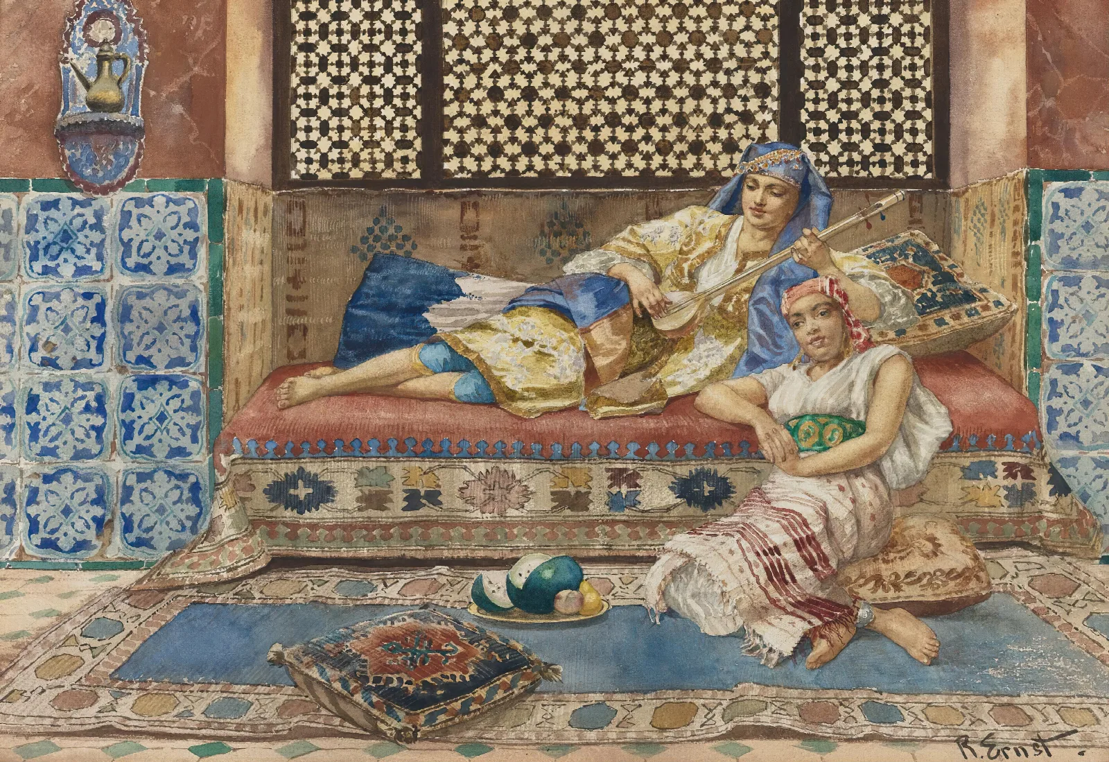 Harem Song 2 Wall Art by Rudolf Ernst - Canvas Print