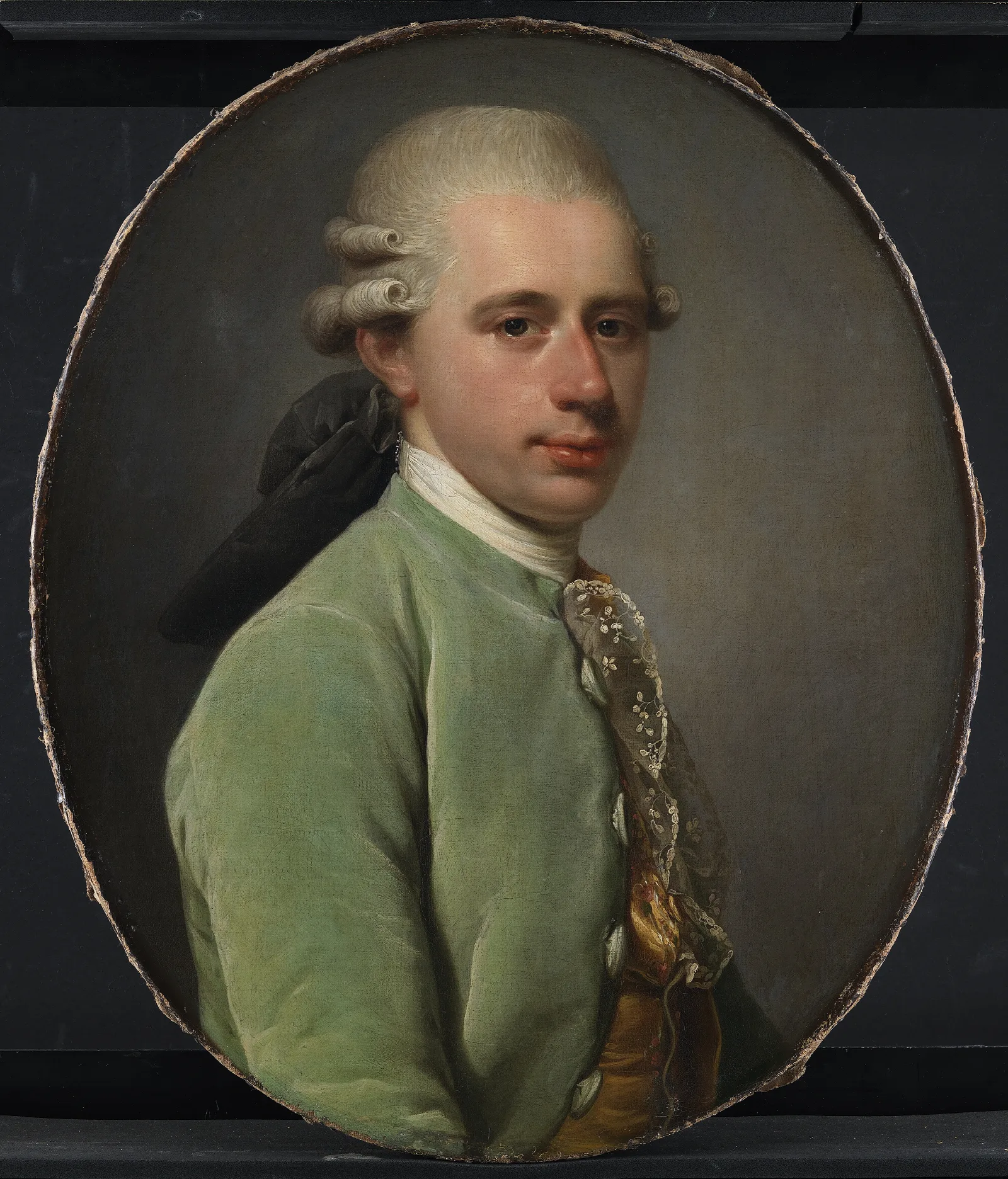 Generalpostdirektor Frederik Hauch Som Ung Wall Art by Jens Juel - Canvas Print