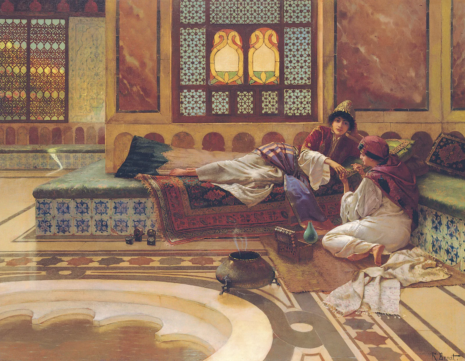 The Manicure 2 Wall Art by Rudolf Ernst - Canvas Print