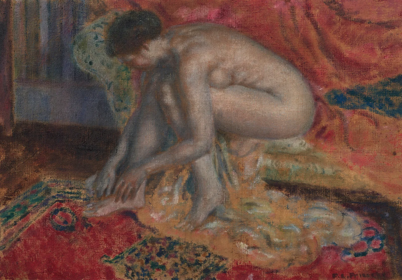 After The Bath 16 Wall Art by Frederick Carl Frieseke - Canvas Print