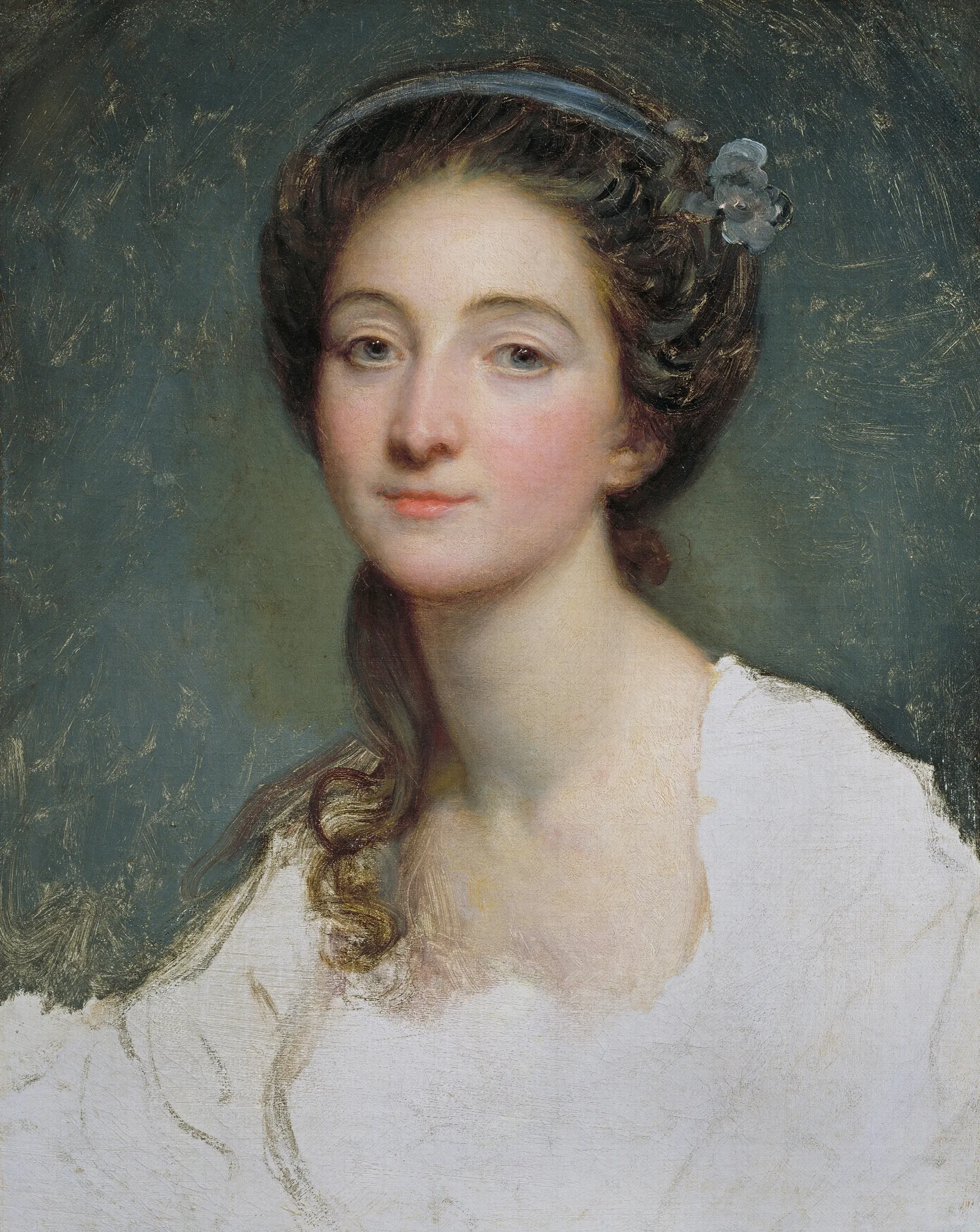 Portrait Of A Woman 65 Wall Art by Jean-Baptiste Greuze - Canvas Print