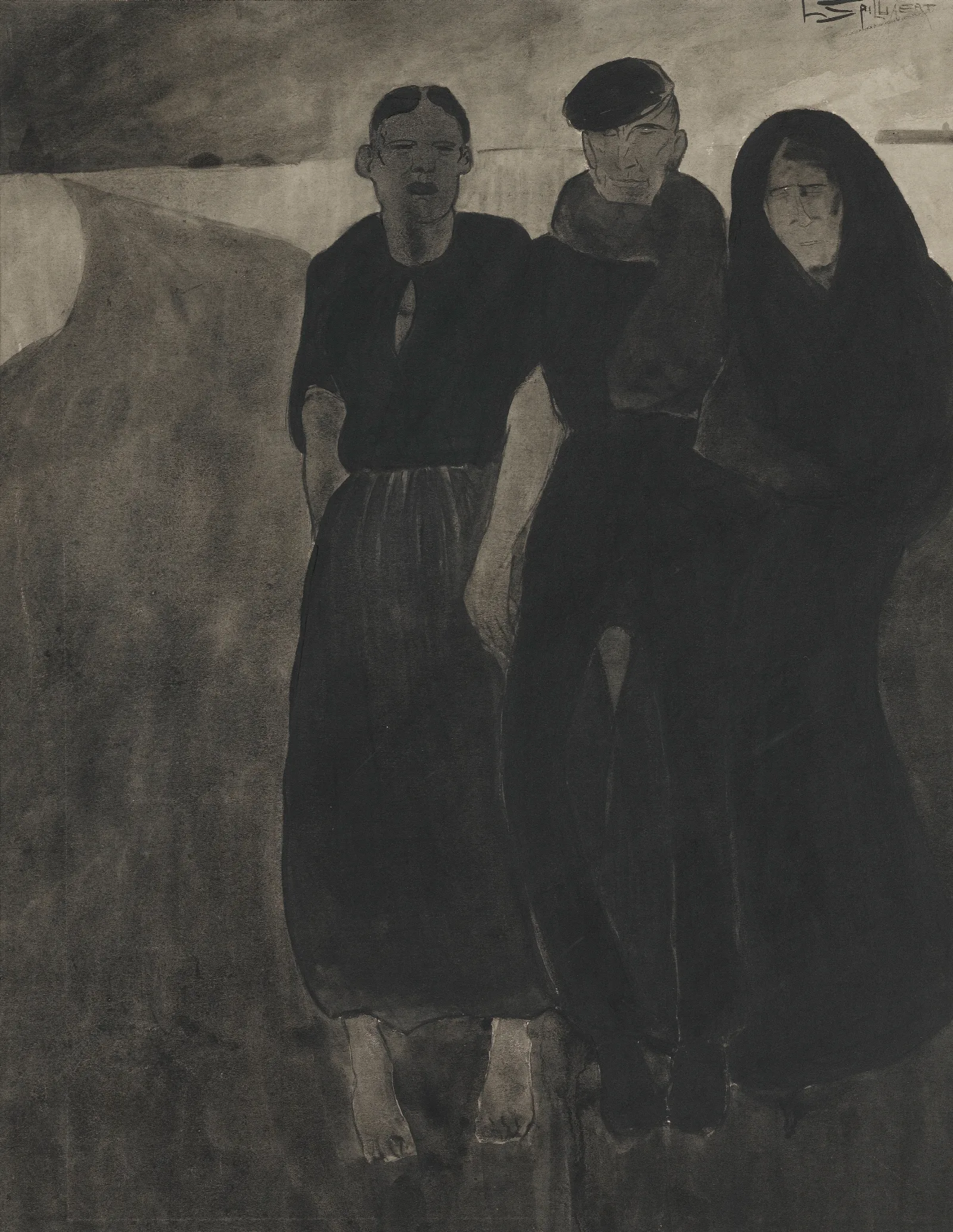 Fishermen And Women Wall Art by Léon Spilliaert - Canvas Print
