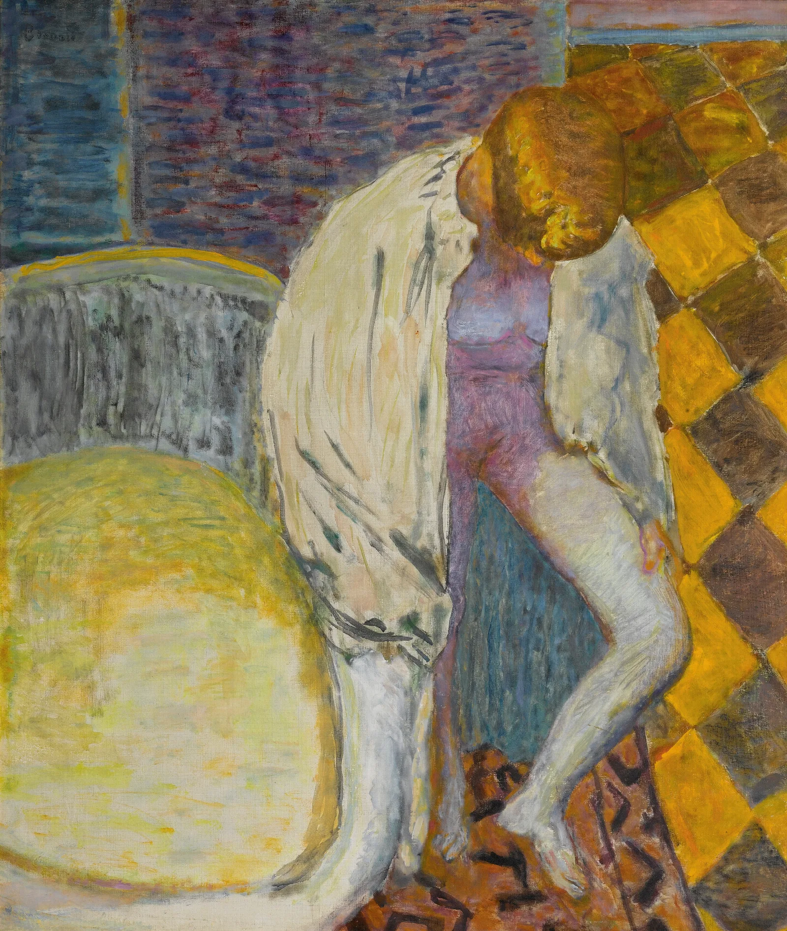 Femme Sortant Du Bain Wall Art by Pierre Bonnard - Canvas Print