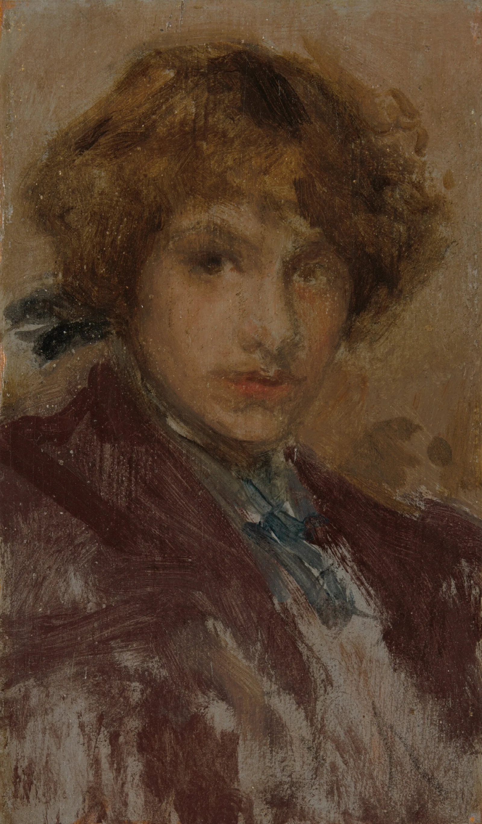 Study Of A Girls Head And Shoulders Wall Art by James Abbott McNeill Whistler - Canvas Print