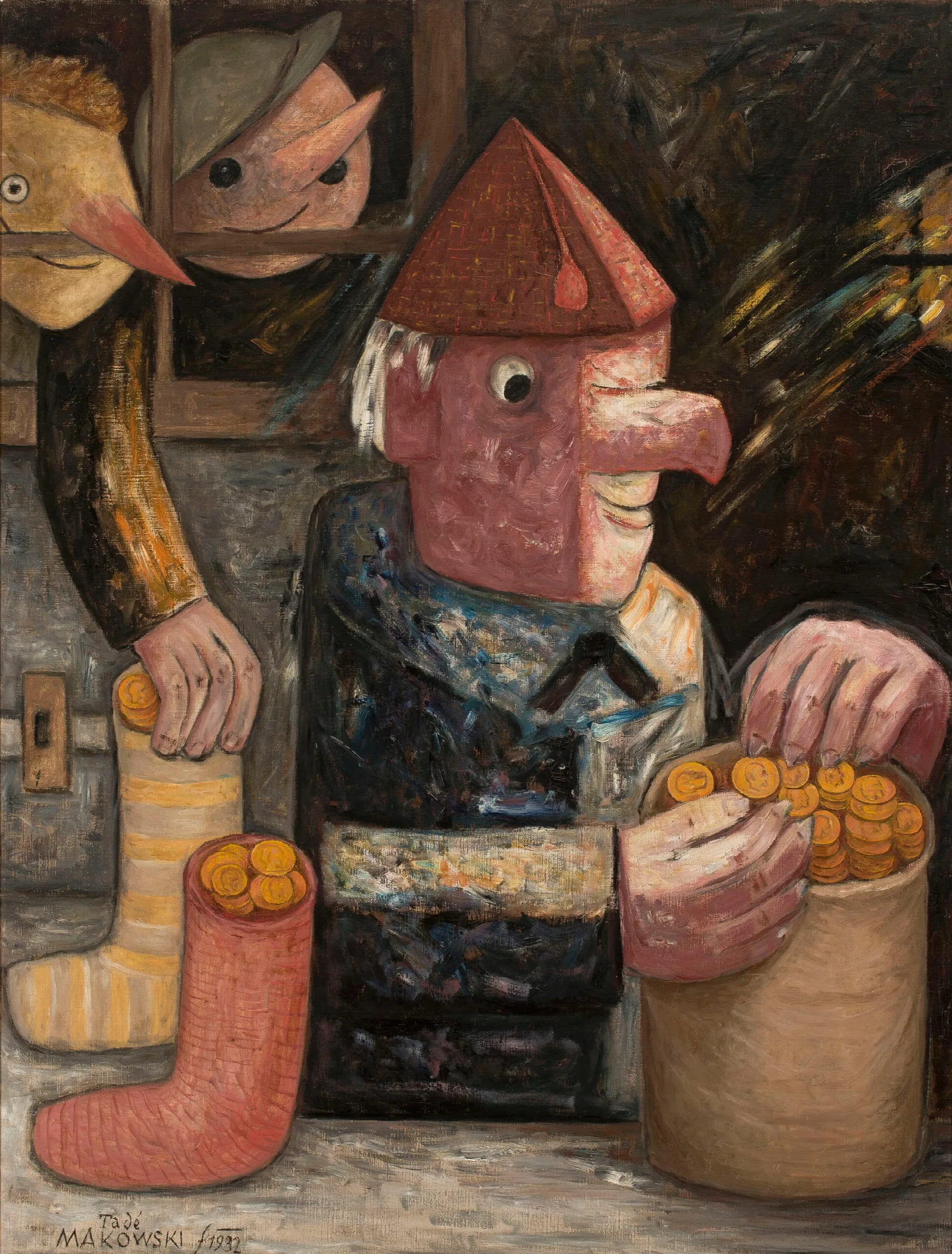 Return From School 3 Wall Art by Tadeusz Makowski - Canvas Print