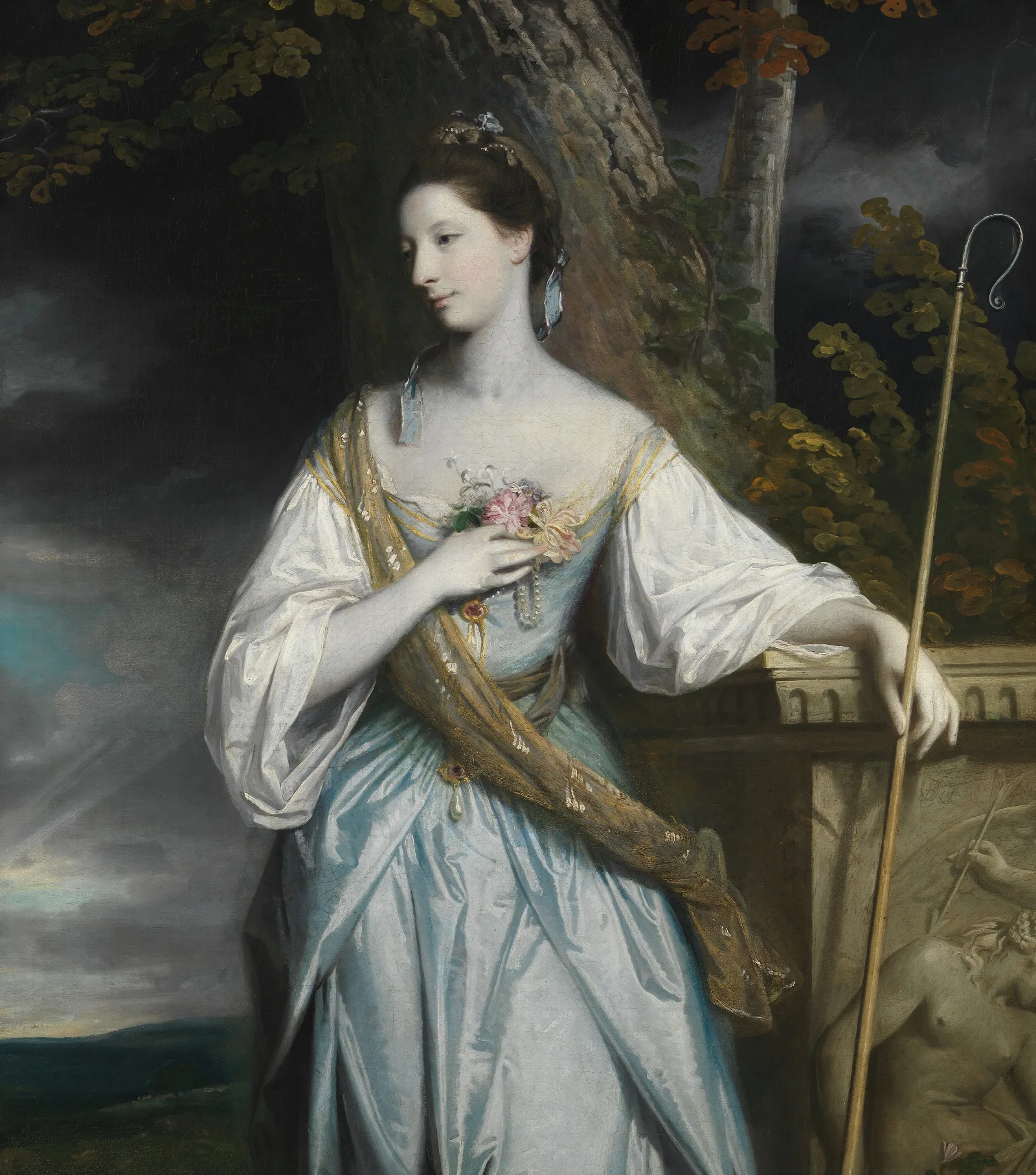 Anne Dashwood 1743 1830 Later Countess Of Galloway Wall Art by Sir Joshua Reynolds - Canvas Print
